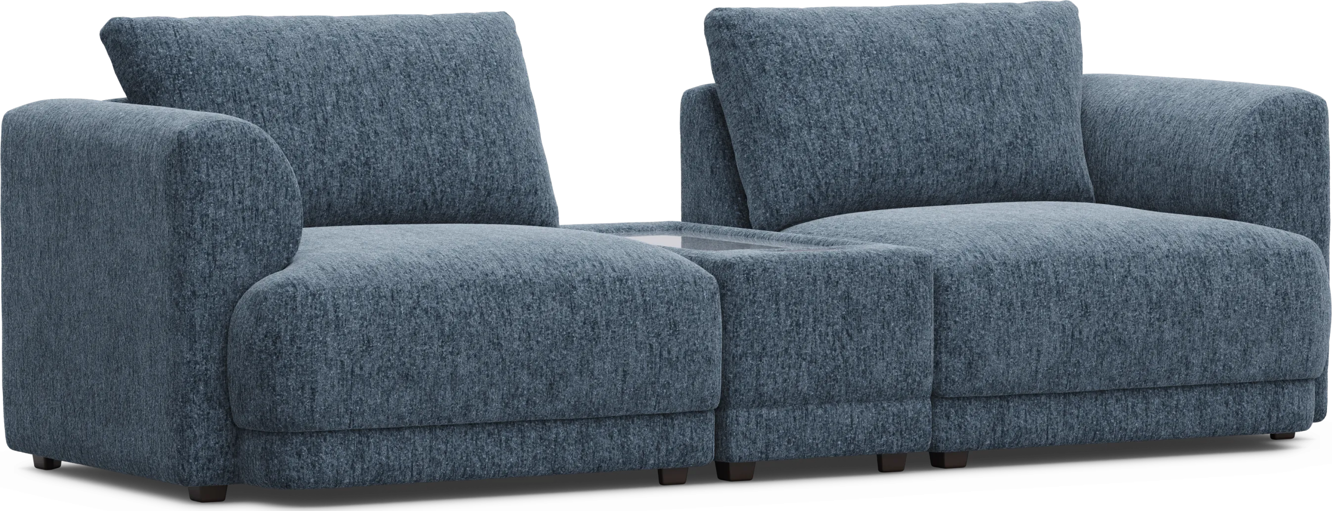 Navy 3 Pc ModularFour with Media Console - Thumbnail - Image 1