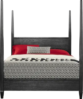 Springville Black 3 Pc Queen Poster Bed