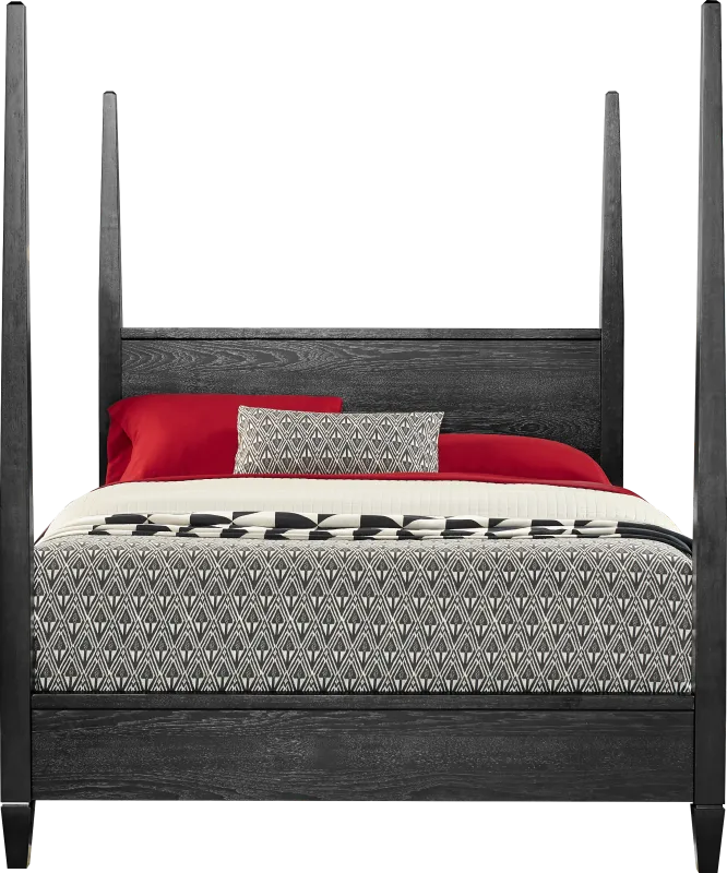 Springville Black 3 Pc Queen Poster Bed