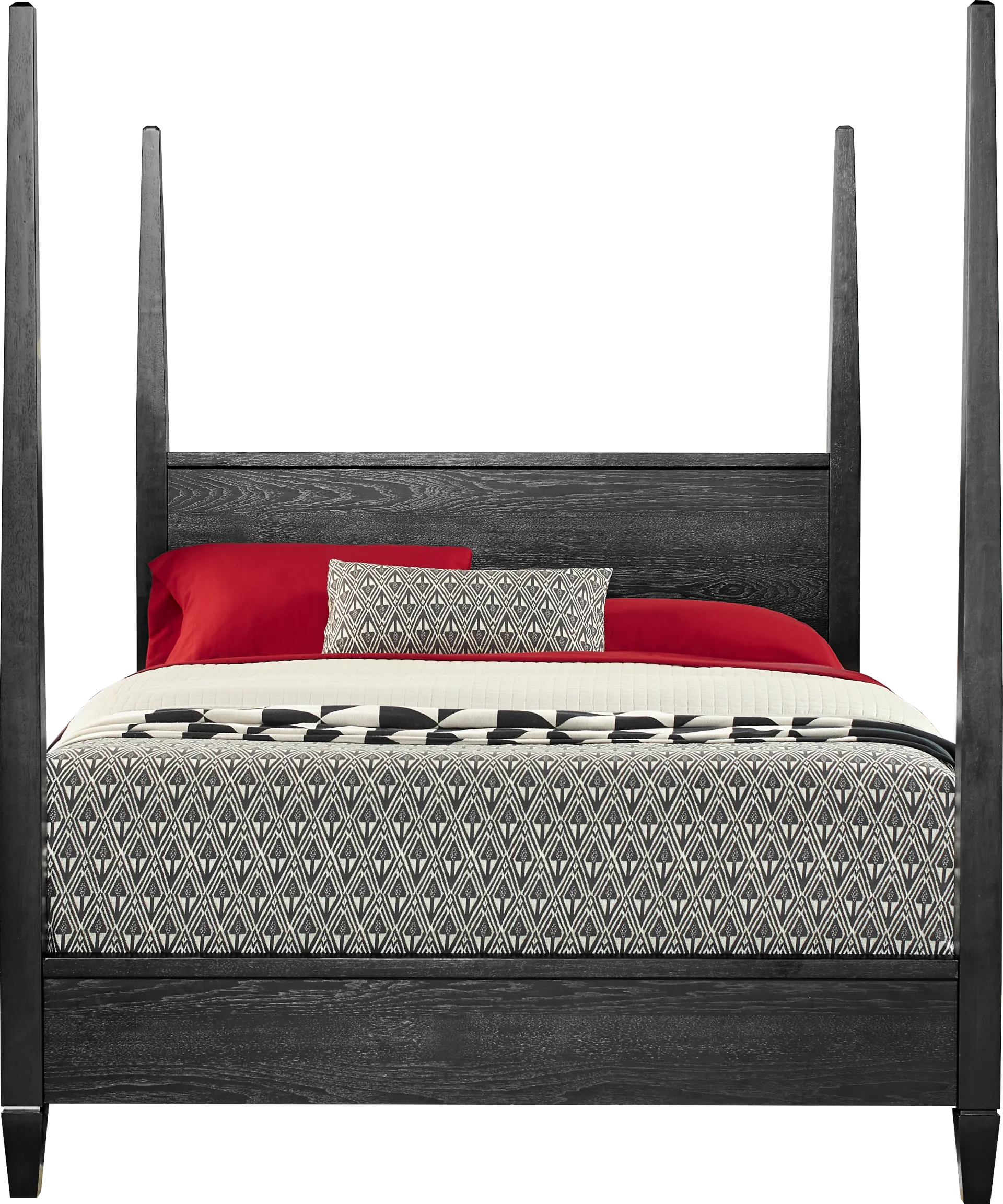 Springville Black 3 Pc Queen Poster Bed - Image 2