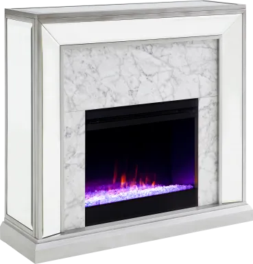 Tarryhollow I Gray 44 in. Console, With Color Changing Electric Fireplace