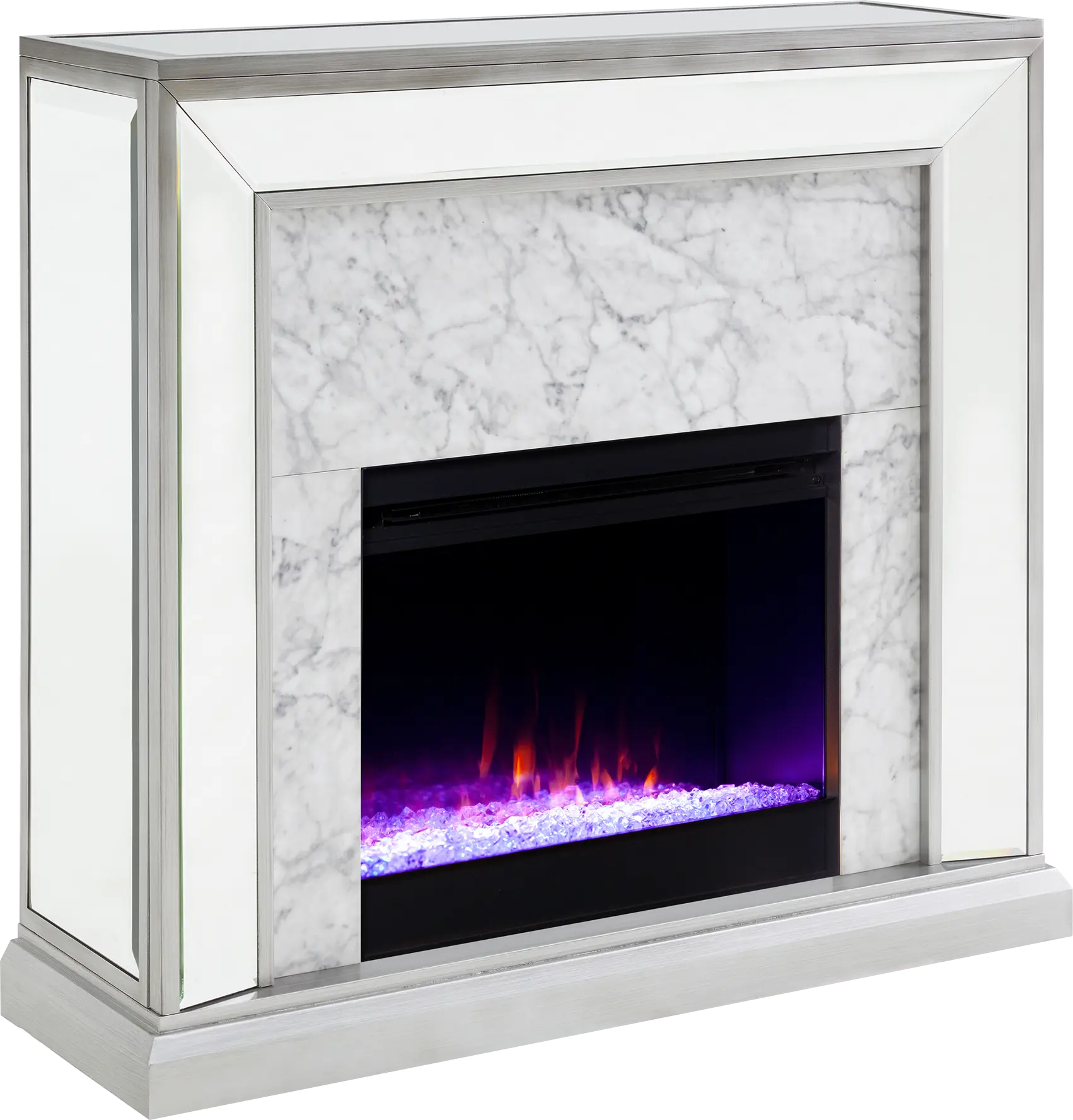 Tarryhollow I Gray 44 in. Console, With Color Changing Electric Fireplace