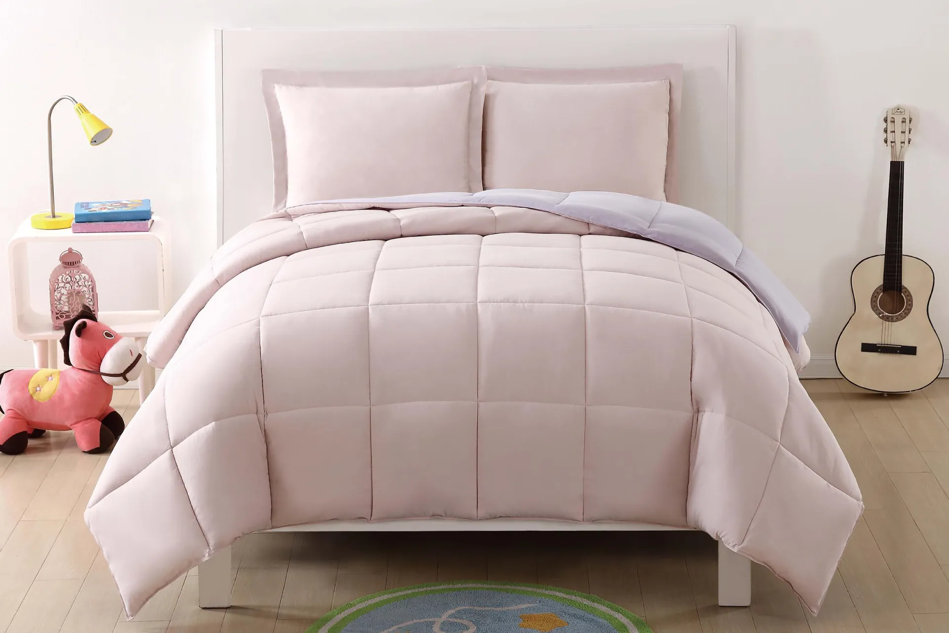 Kids Boyette Blush/Lavender Full/Queen Comforter Set - Image 1