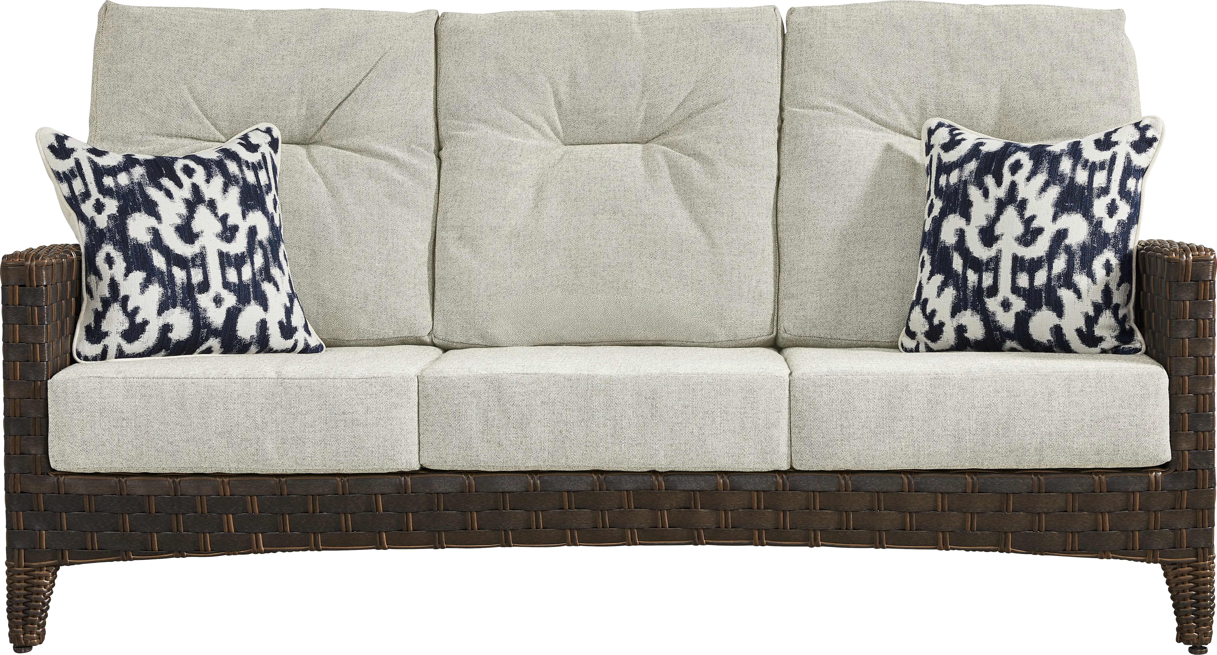 Mantra Brown Outdoor Sofa with Ash Cushions - Thumbnail - Image 1