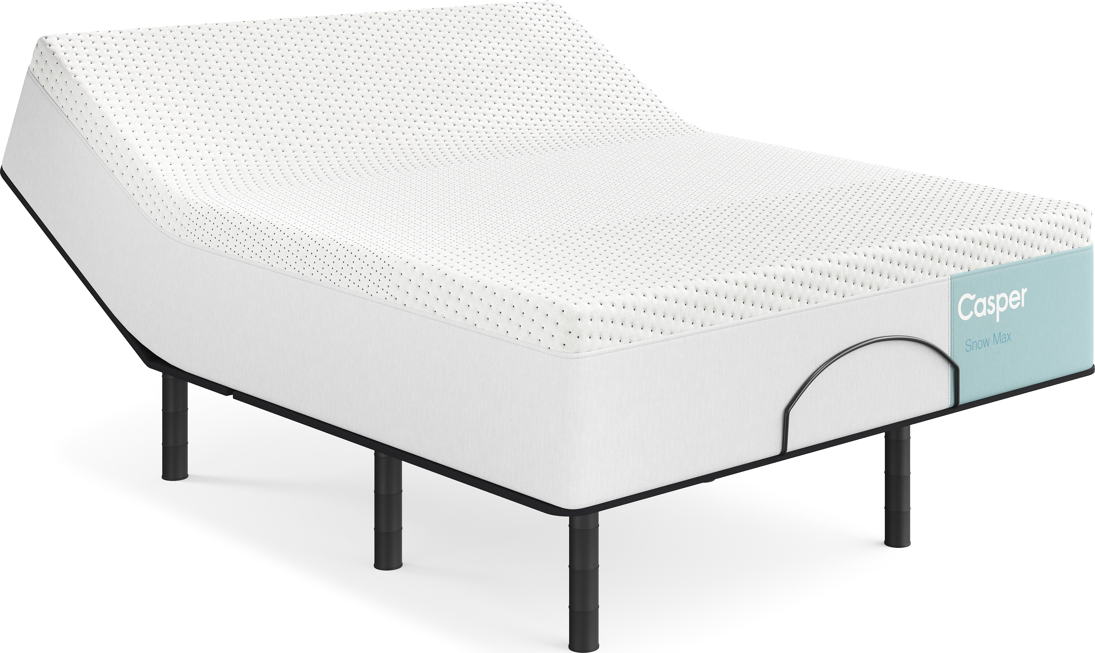 Casper Snow Max Queen Mattress with Head Up Only Base - Thumbnail - Image 1
