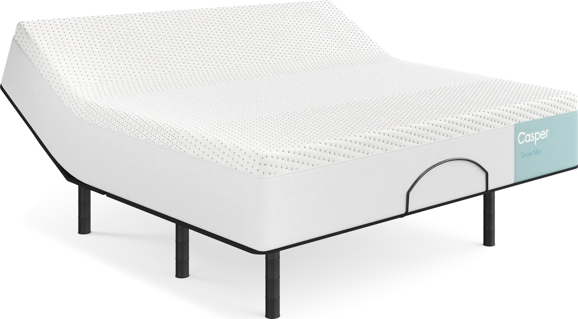 Casper Snow Max King Mattress with Head Up Only Base