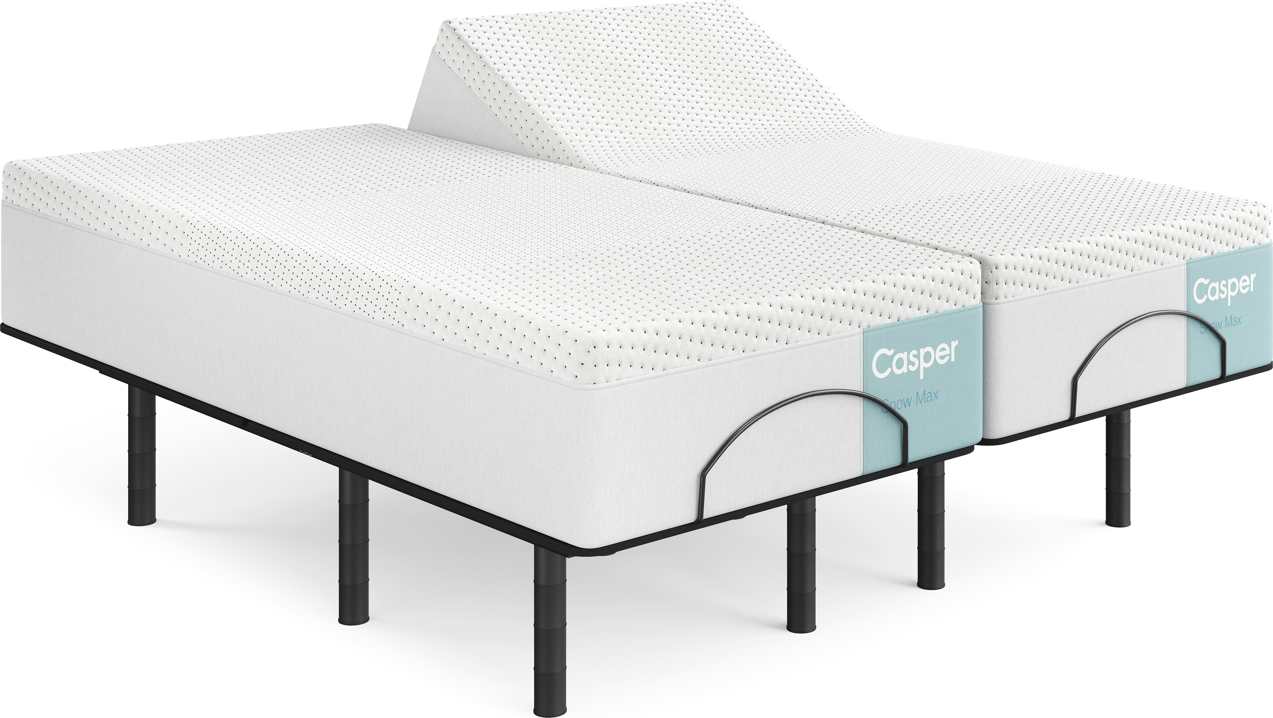 Casper Snow Max Split King Mattress with Head Up Only Base - Thumbnail - Image 1