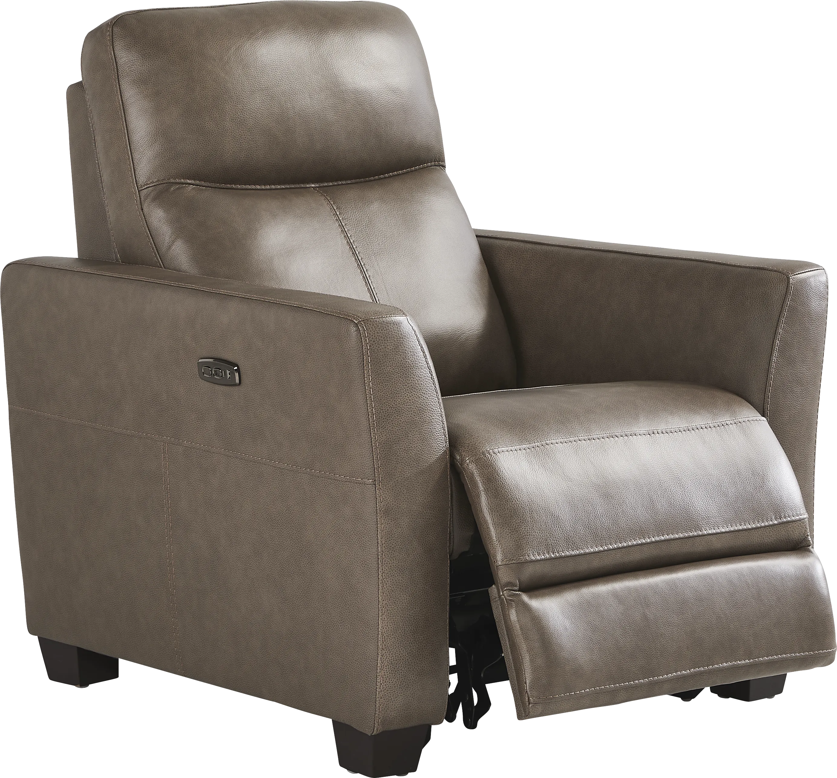 Maestro Mushroom Leather 6 Pc Living Room with Dual Power Reclining Sofa - Thumbnail - Image 11