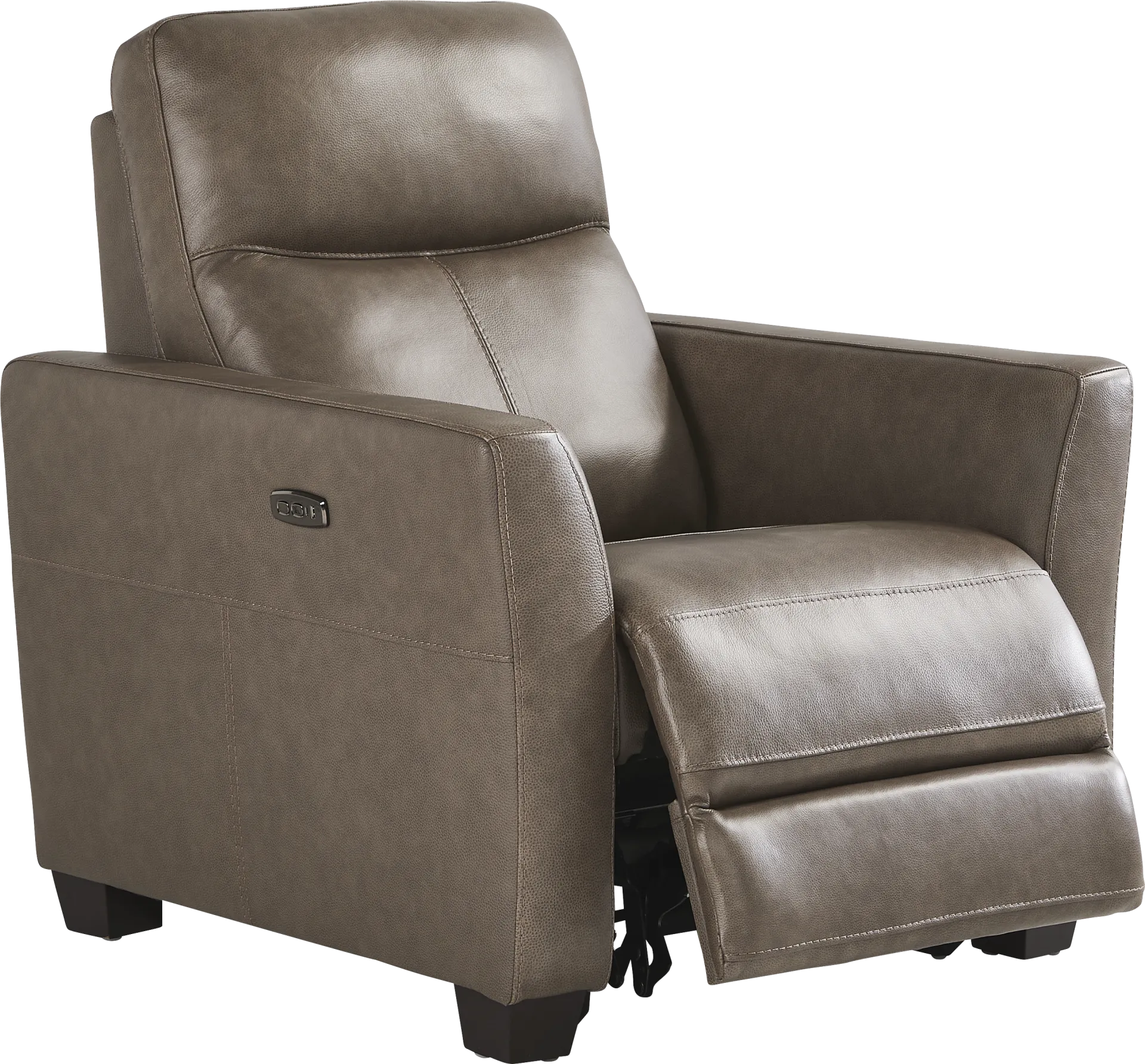 Maestro Mushroom Leather 6 Pc Living Room with Dual Power Reclining Sofa - Image 11