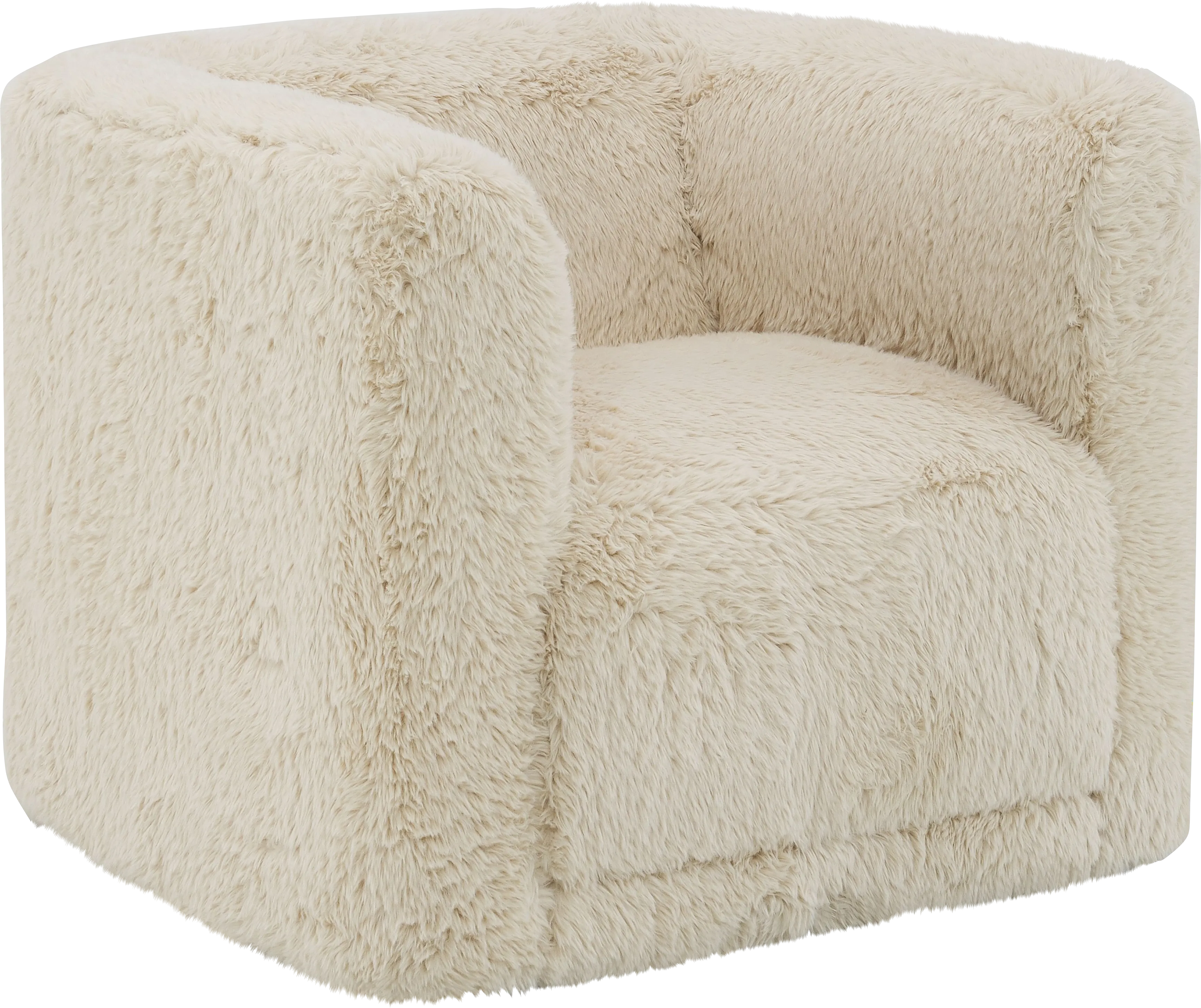 Angelfisha Beige Swivel Accent Chair - Thumbnail - Image 1