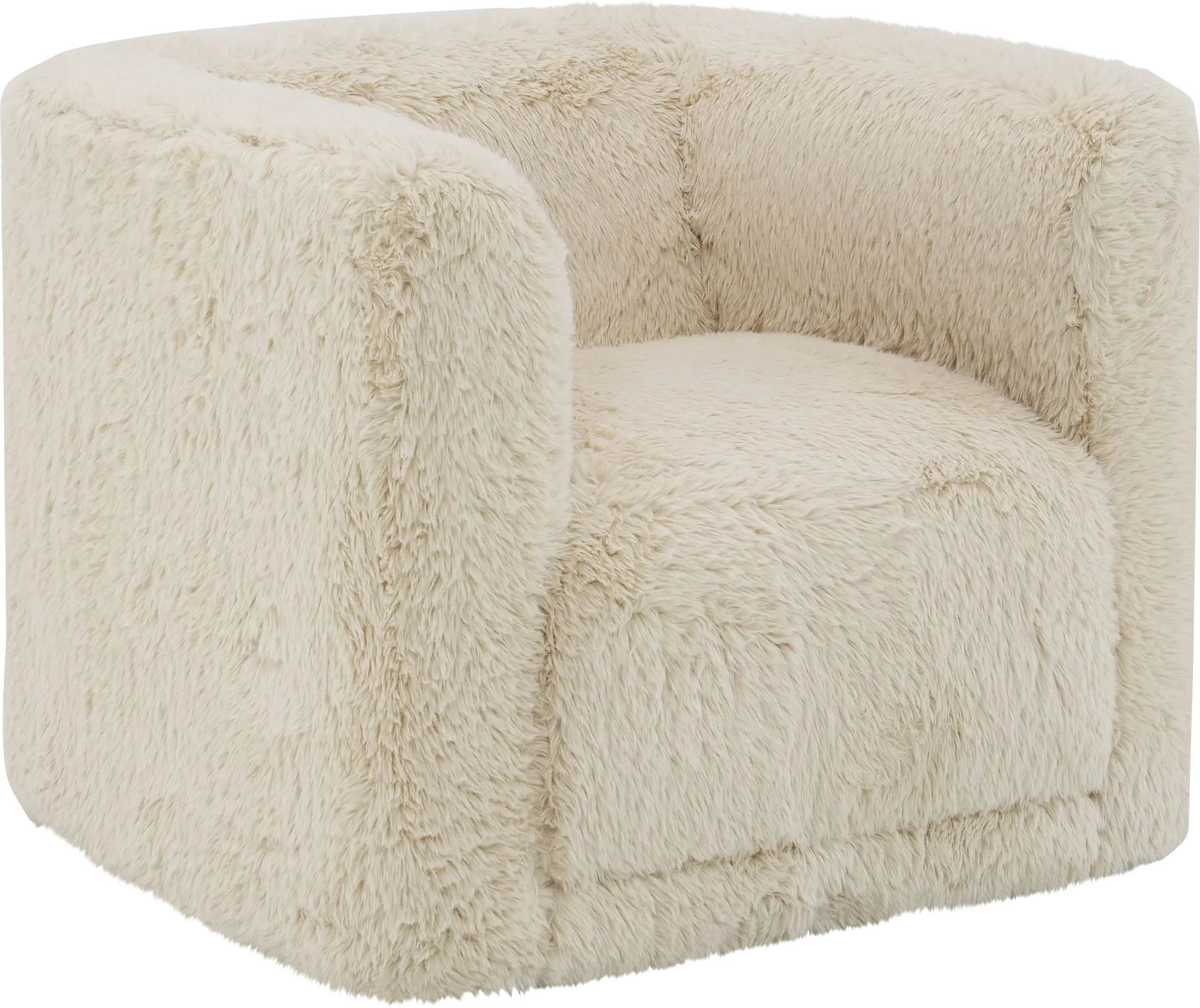 Angelfisha Beige Swivel Accent Chair