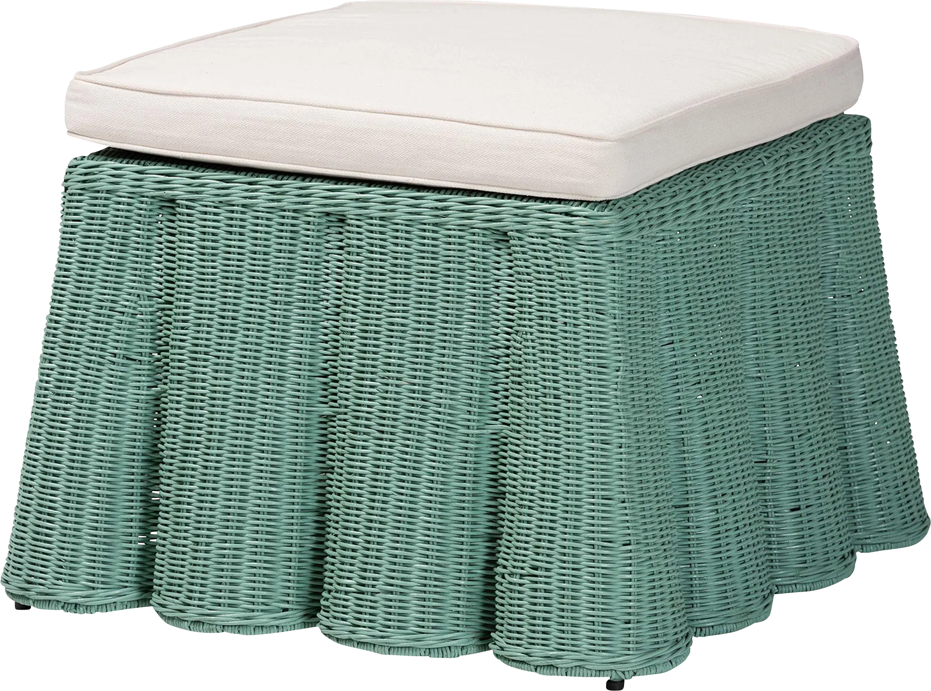 Caudleslake Green Ottoman - Thumbnail - Image 1
