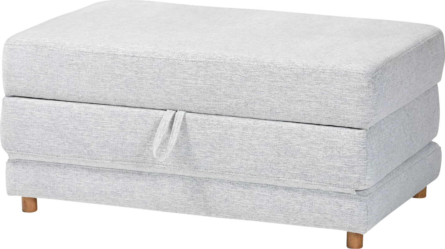 Gumsprings Light Gray Ottoman