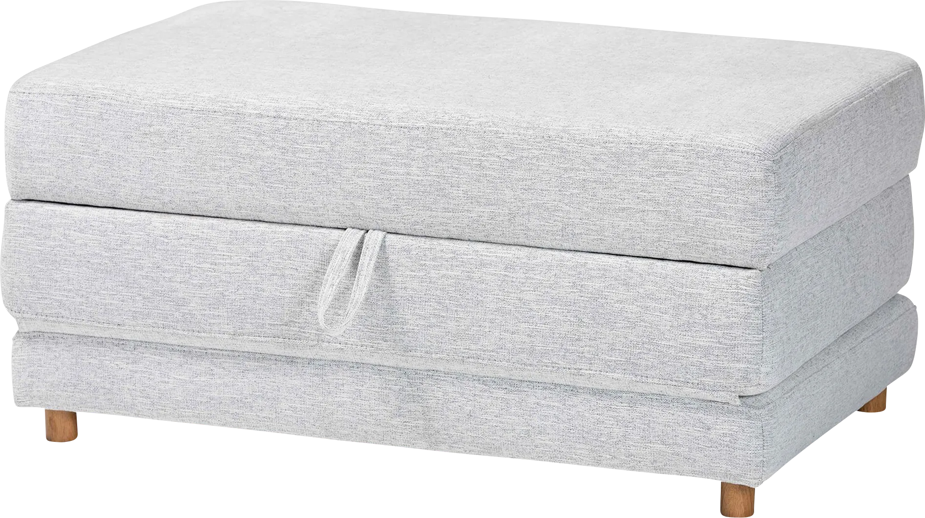 Gumsprings Light Gray Ottoman - Image 1