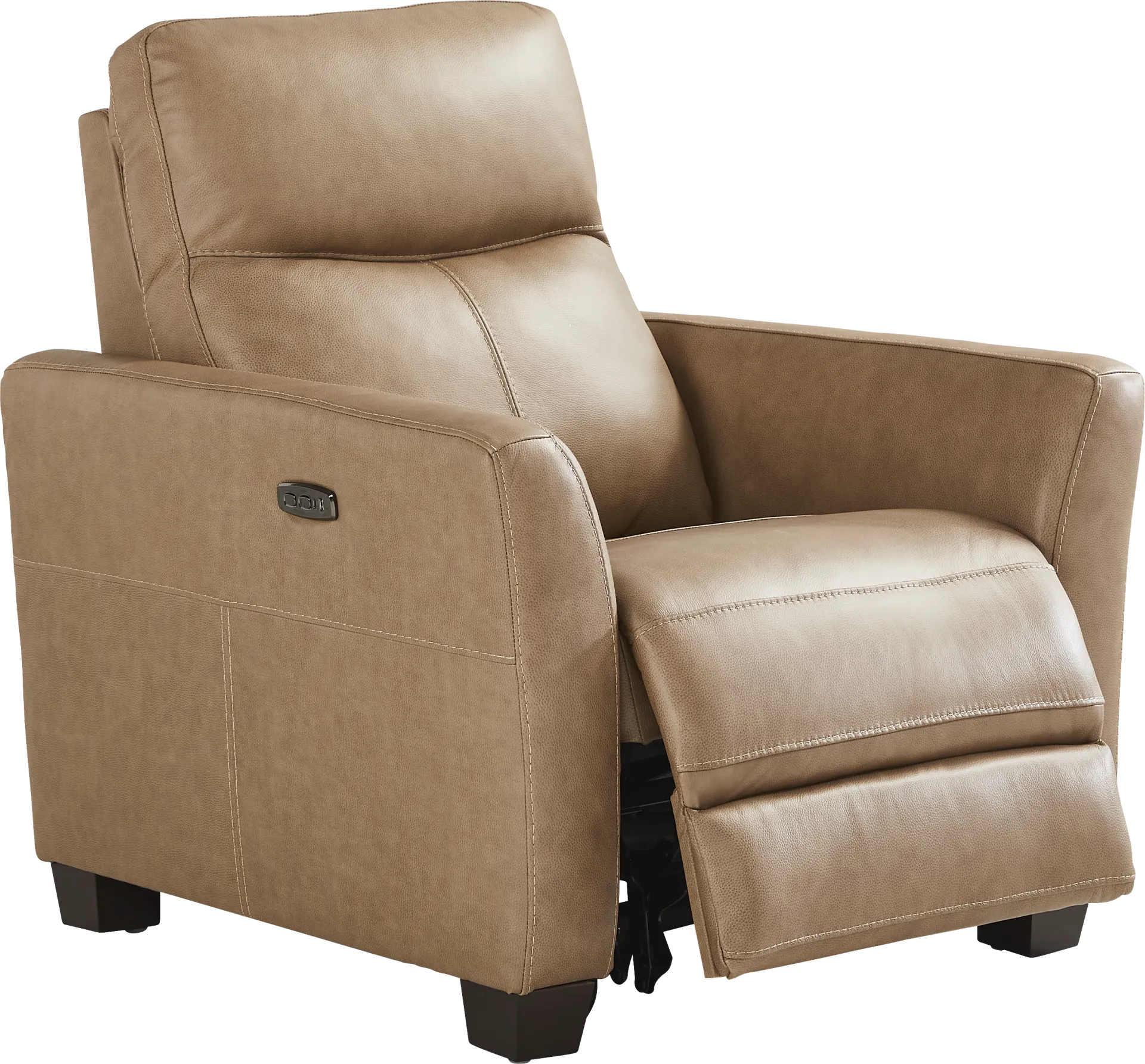 Maestro Sand Leather Dual Power Recliner - Image 2