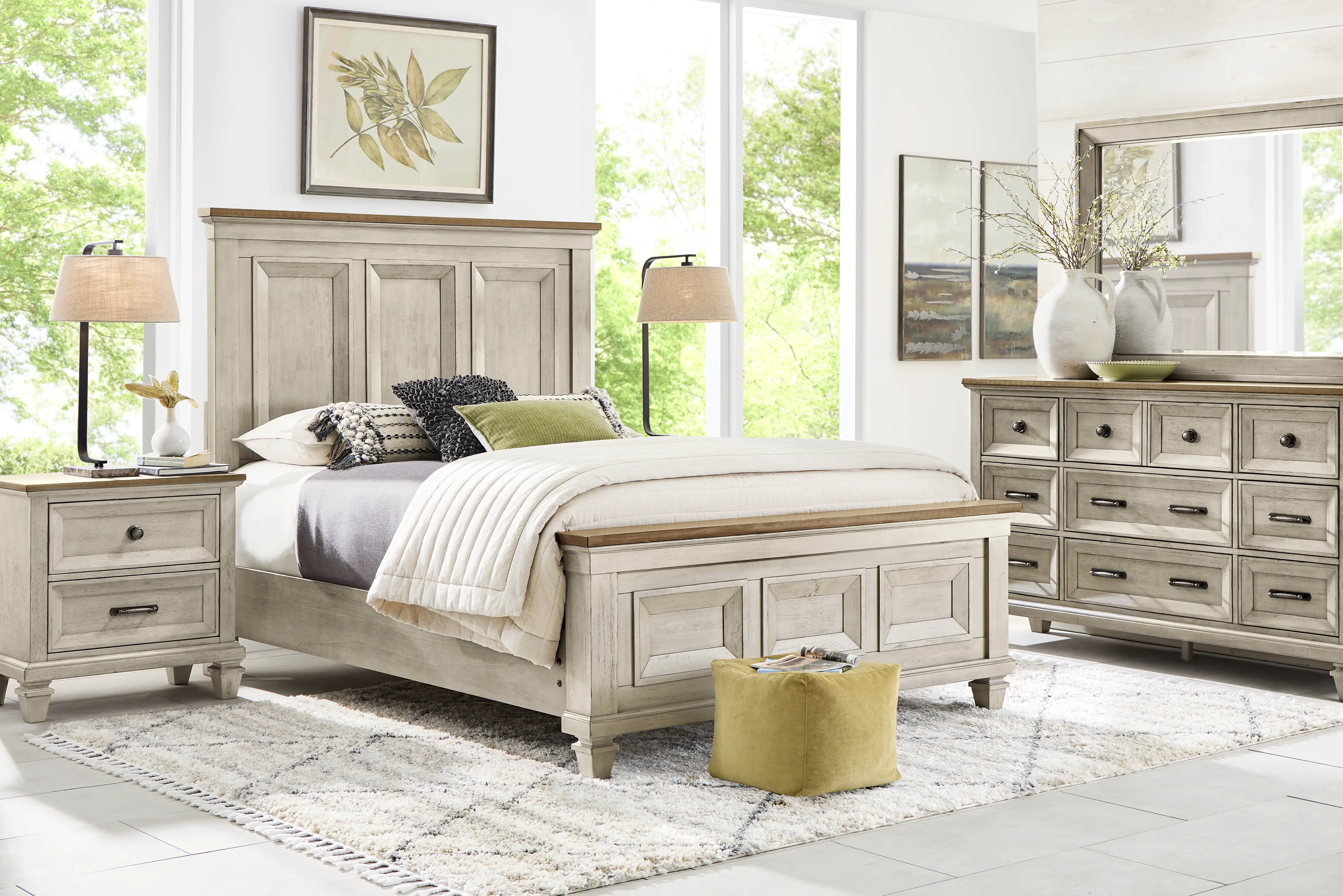 Bridgewood Cream Colors,Light Wood,White Dresser | Rooms to Go