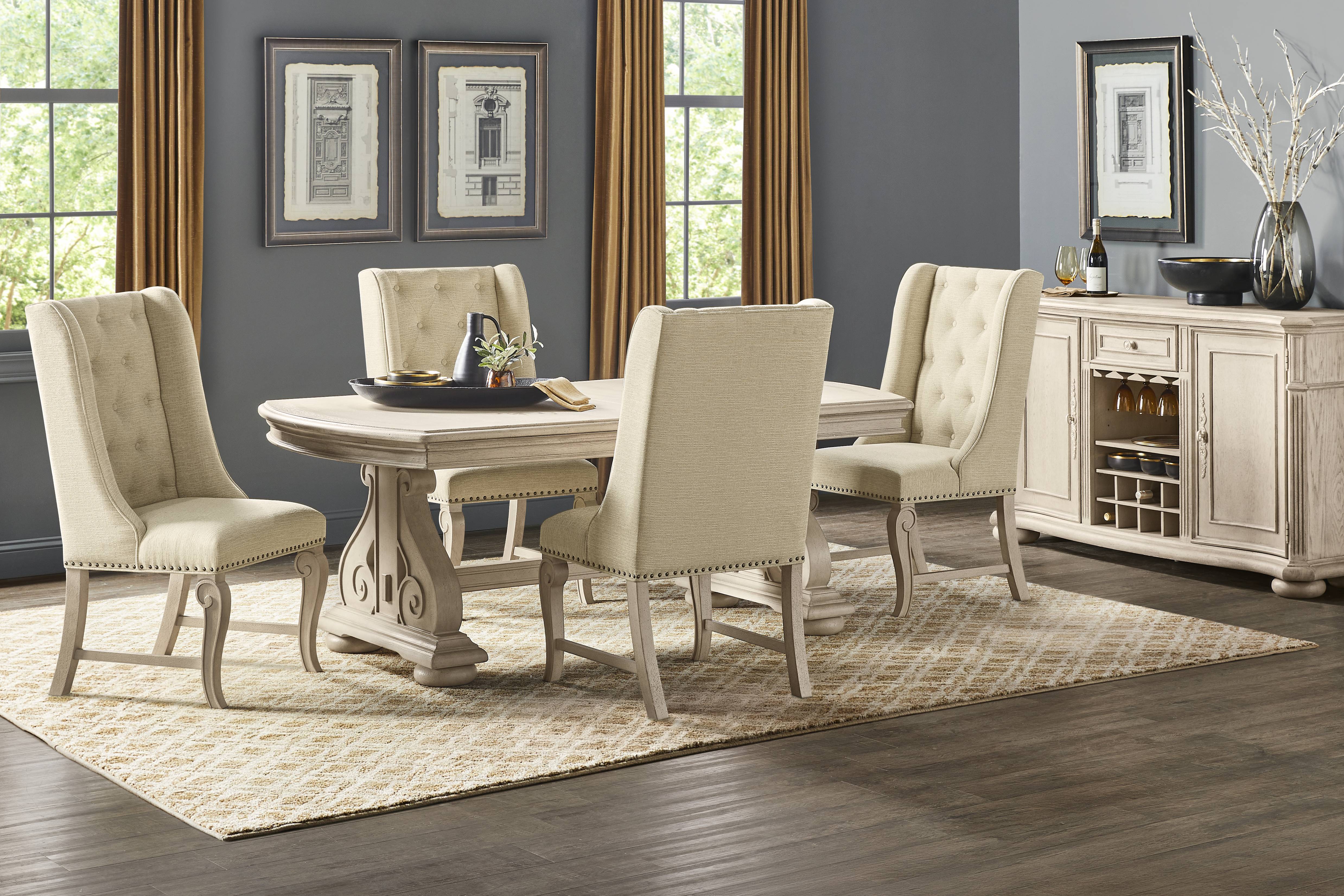 Armitage Cream Arm Chair with White Legs