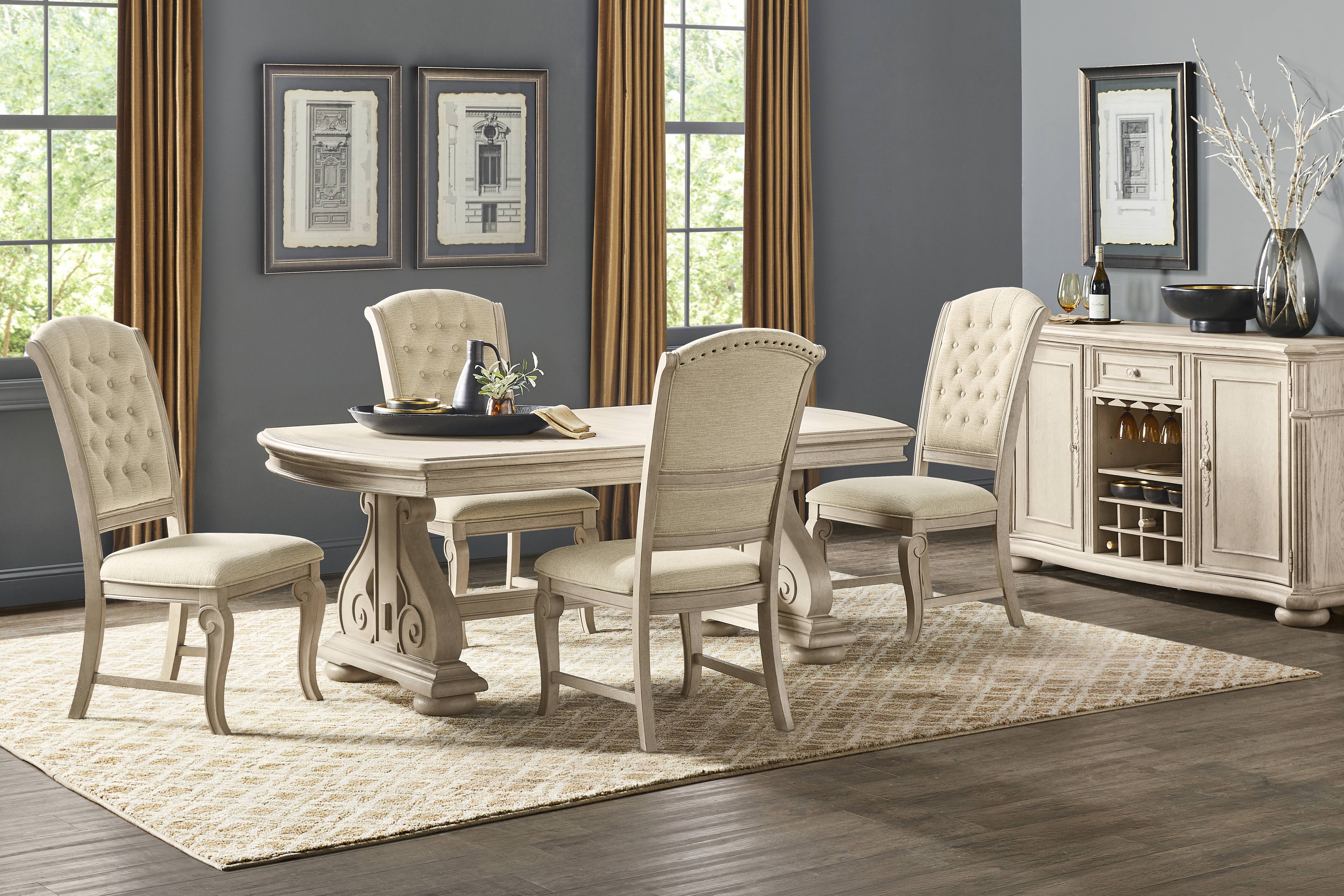 Armitage Cream Side Chair with White Legs - Thumbnail - Image 2