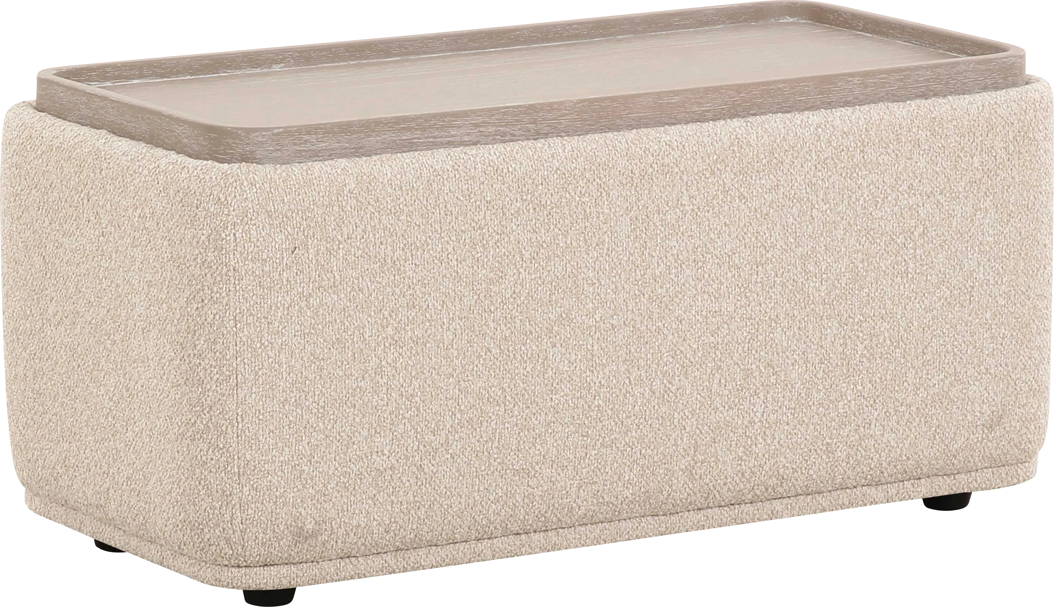 Gleasony Cream Ottoman - Thumbnail - Image 1