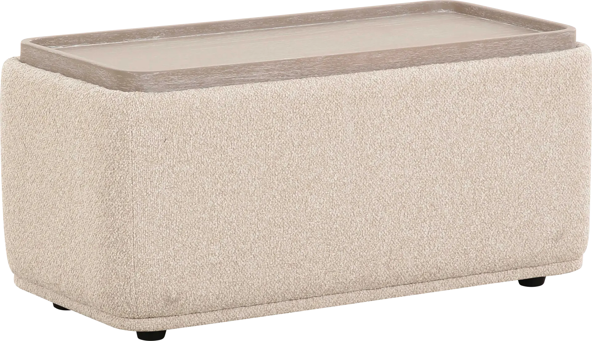 Gleasony Cream Ottoman