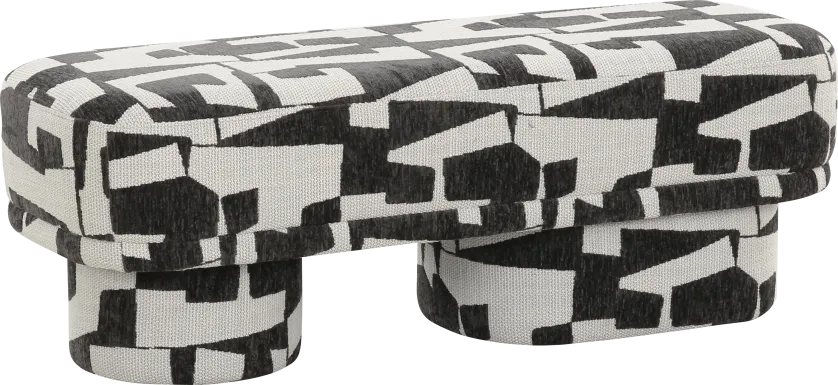 Jerichoe Black and White Bench