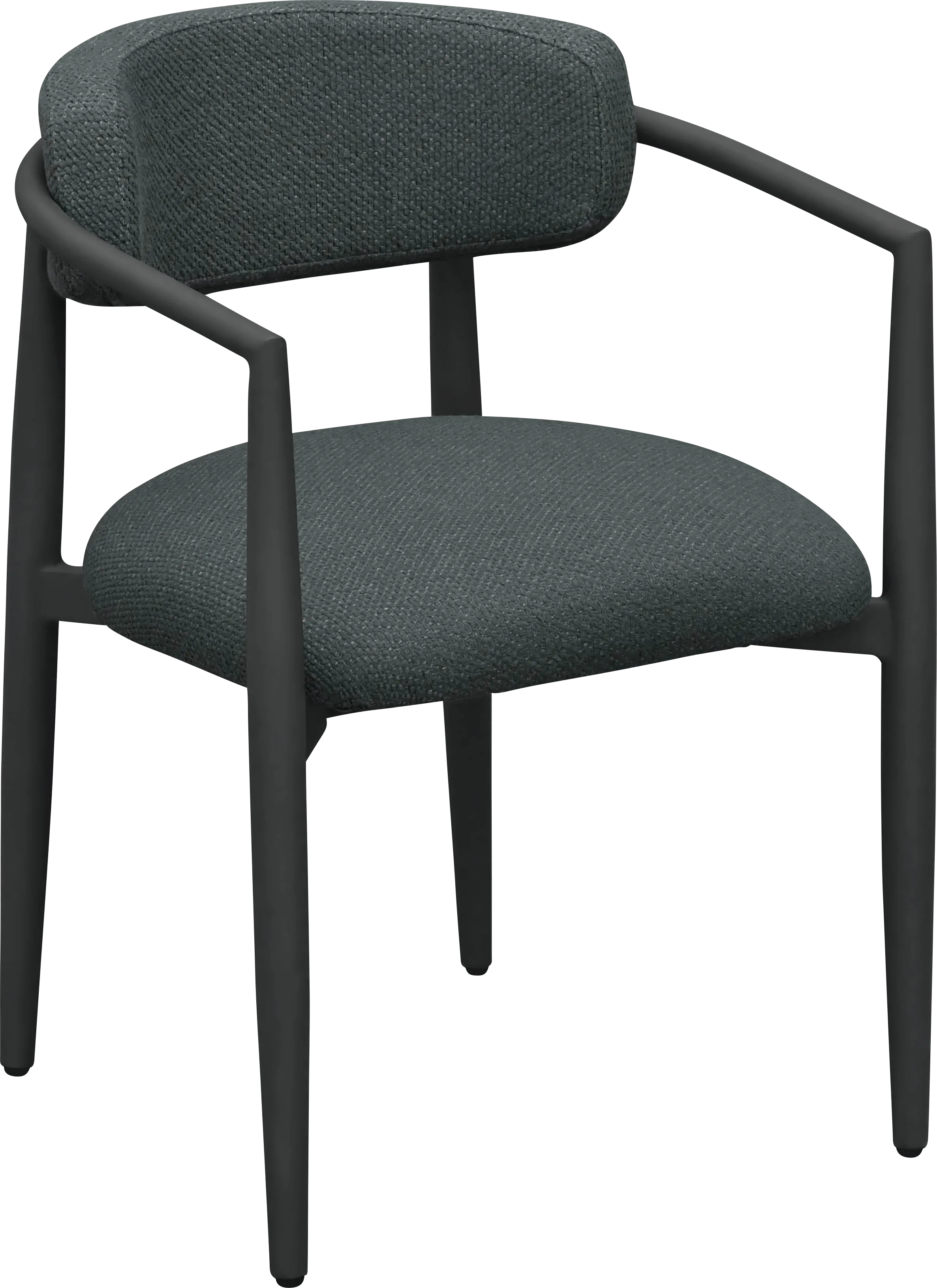 Outdoor Fryburg Black Arm Chair - Thumbnail - Image 1