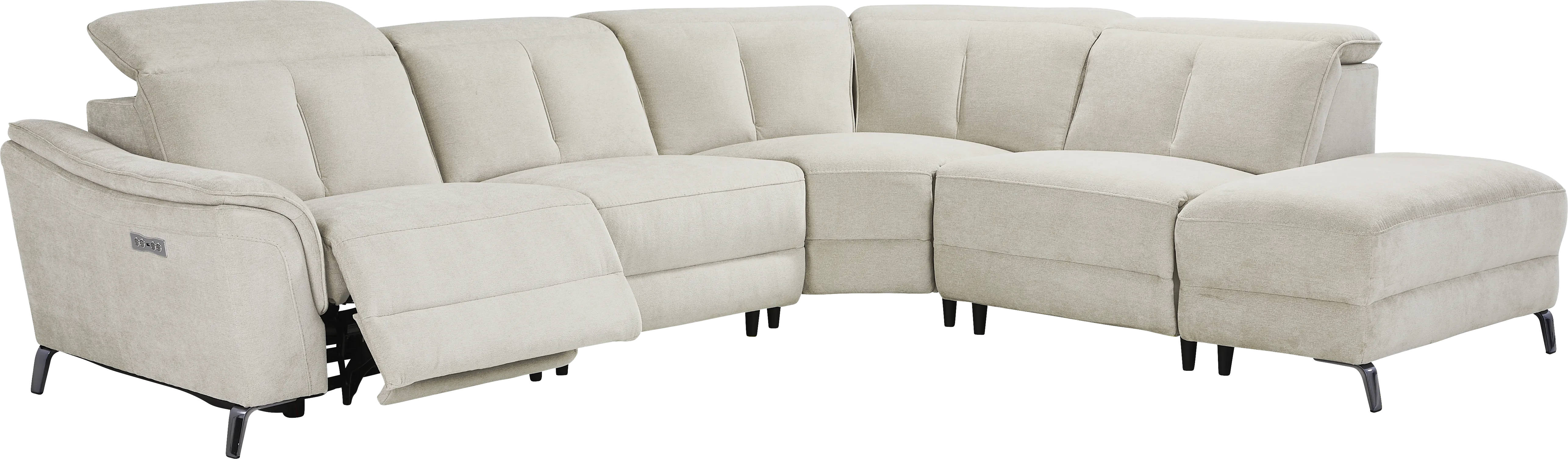Cavani Gray 5 Pc Dual Power Reclining Sectional - Thumbnail - Image 1