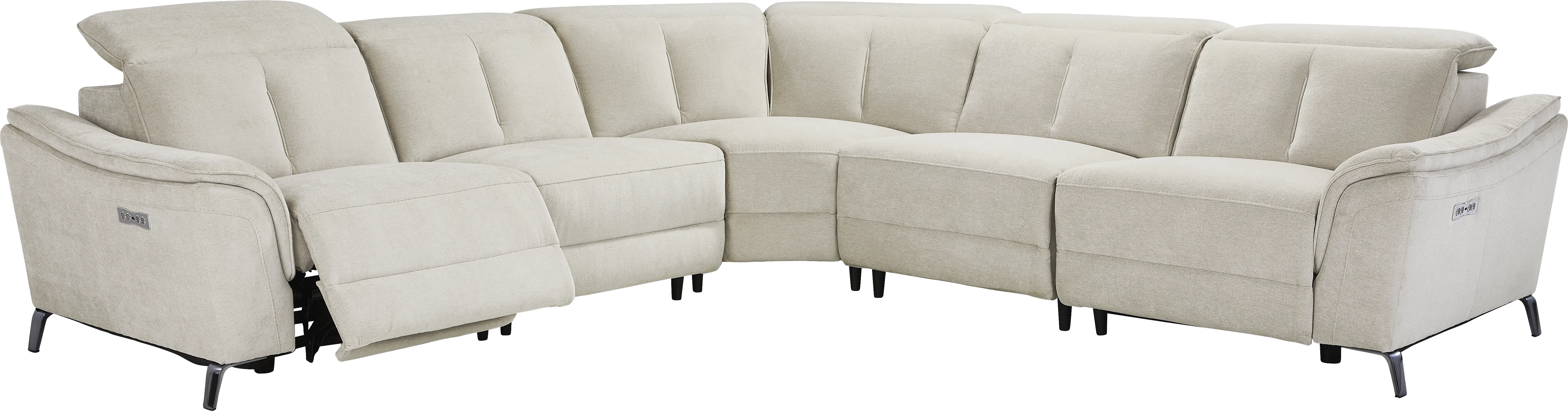 Cavani Gray 5 Pc Dual Power Reclining Sectional - Thumbnail - Image 1