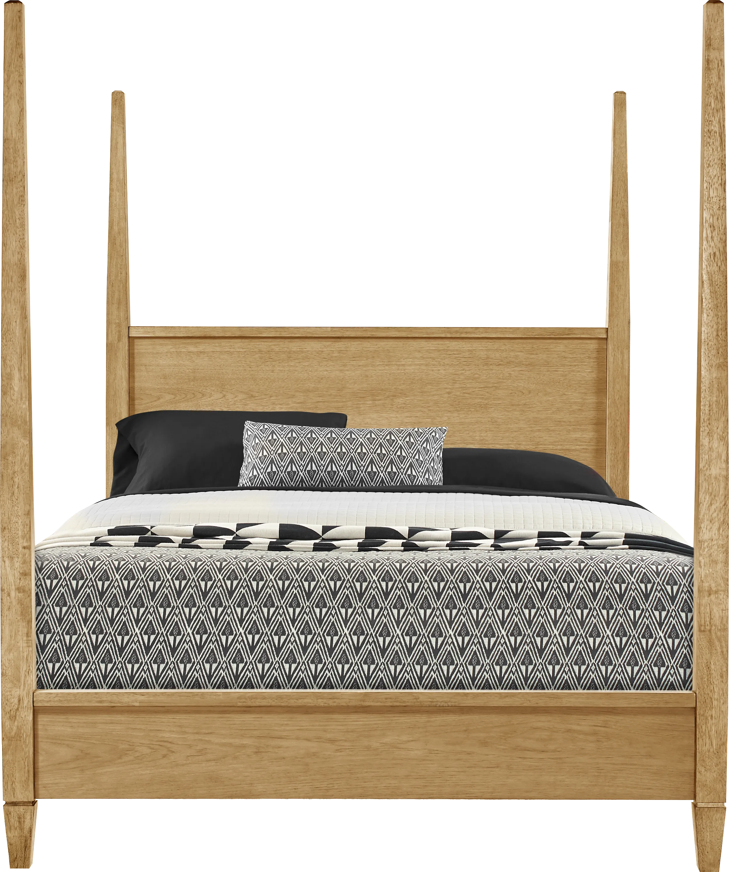 Springville Natural 3 Pc King Poster Bed - Thumbnail - Image 1