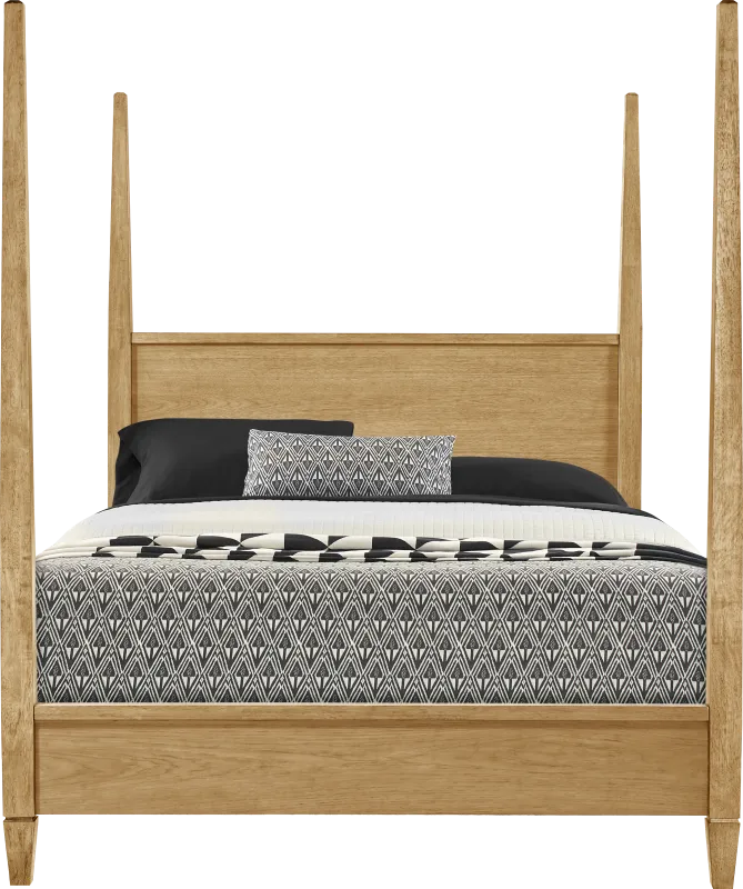 Springville Natural 3 Pc King Poster Bed