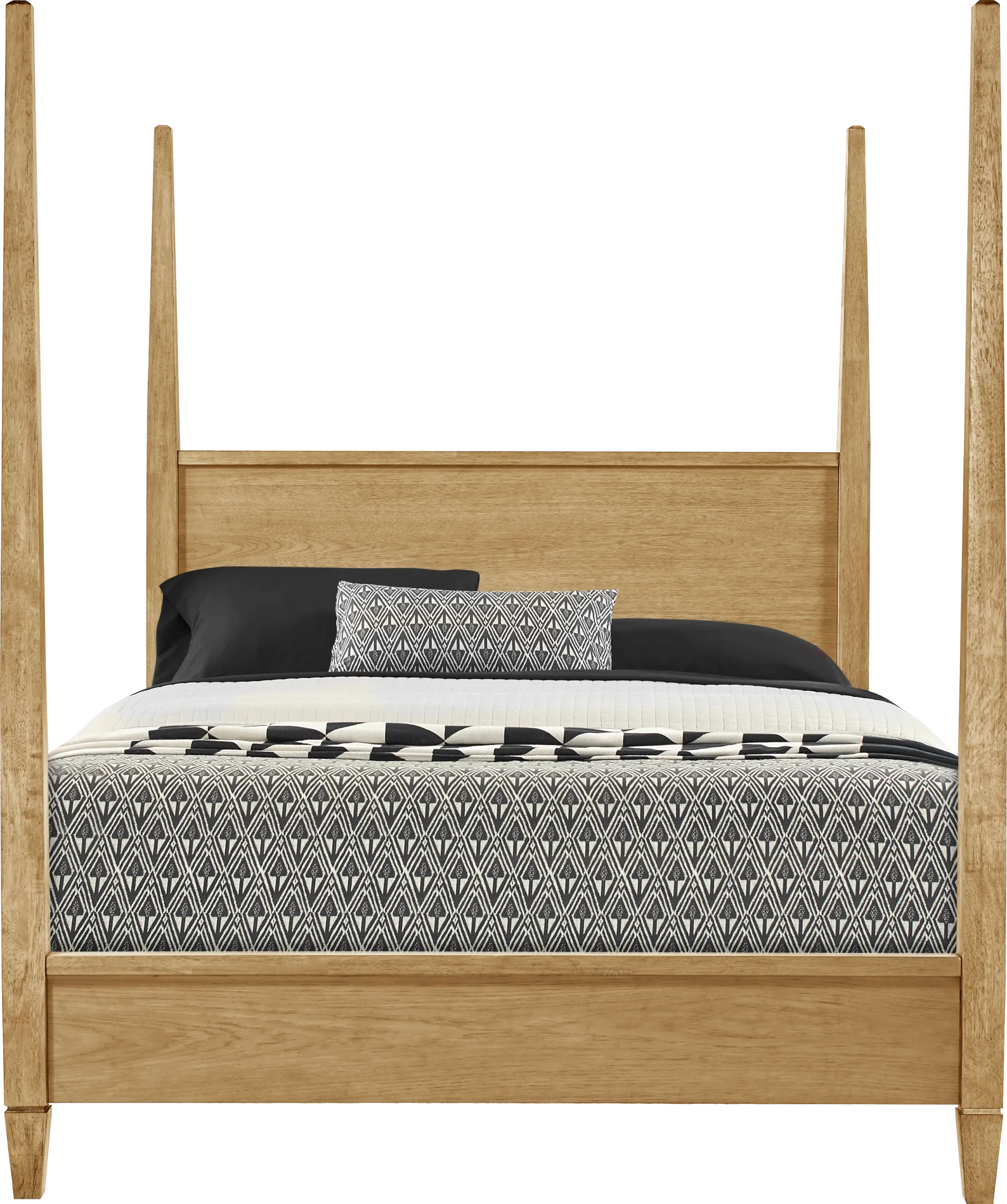 Springville Natural 3 Pc Queen Poster Bed - Image 1