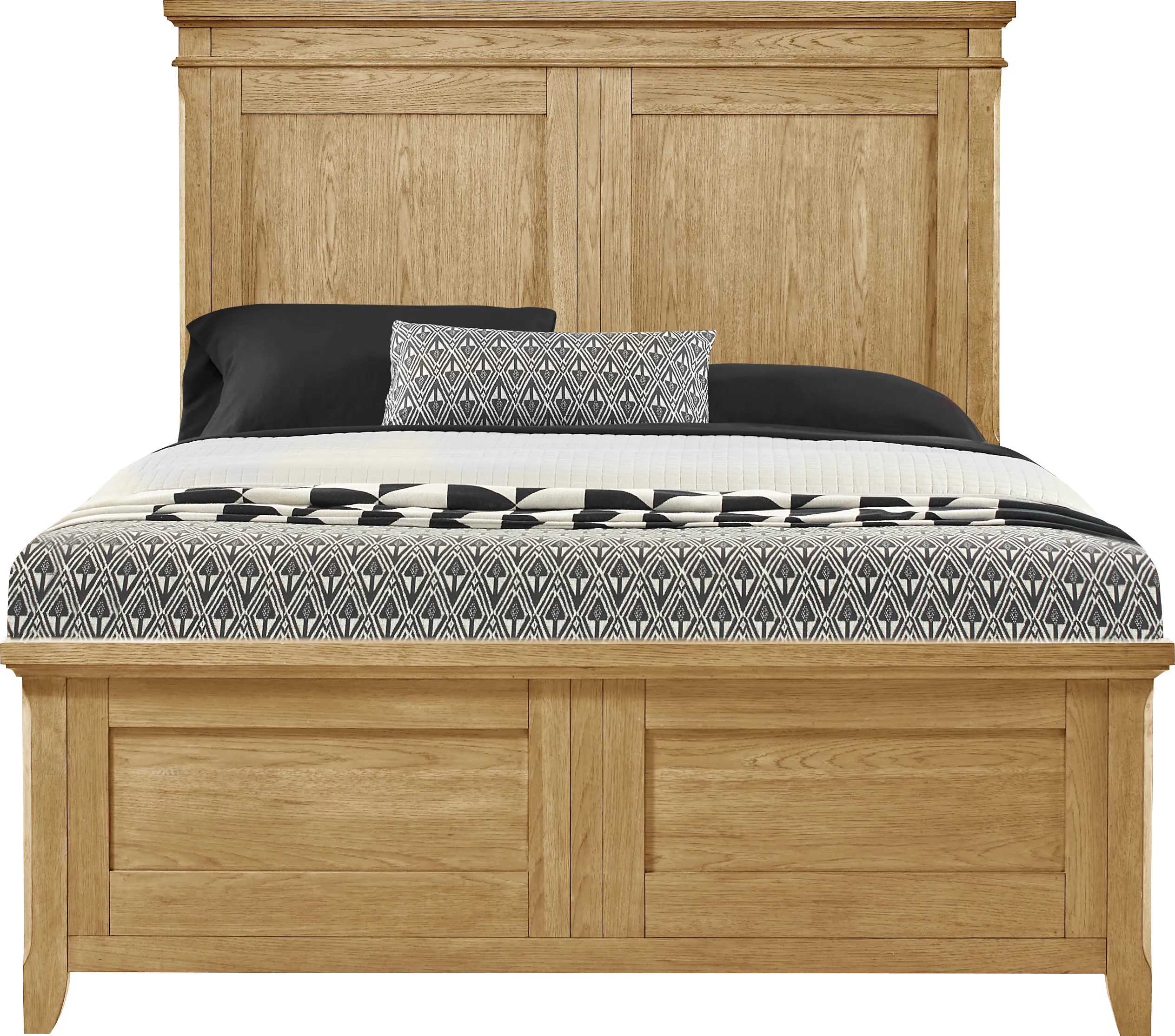 Springville Natural 3 Pc King Panel Bed - Thumbnail - Image 1