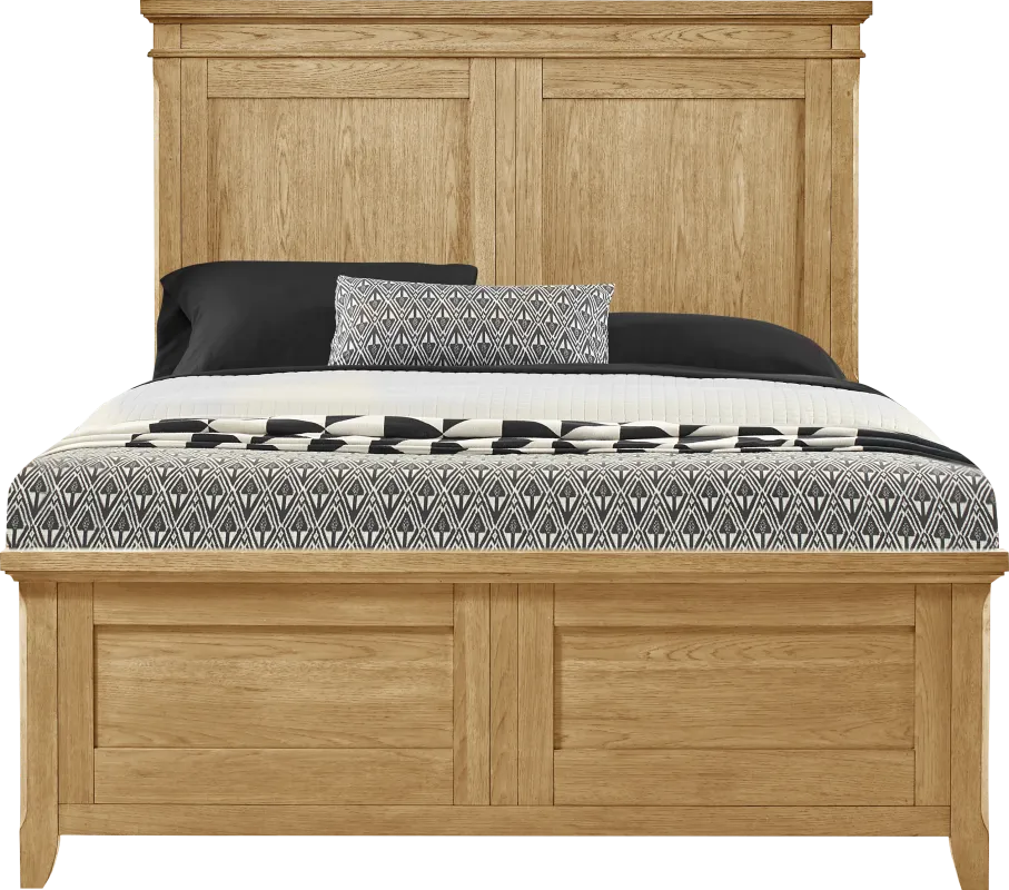 Springville Natural 3 Pc King Panel Bed