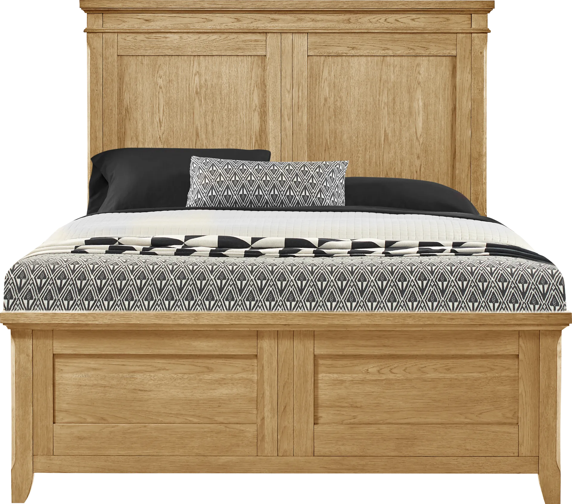 Springville Natural 3 Pc King Panel Bed - Image 1