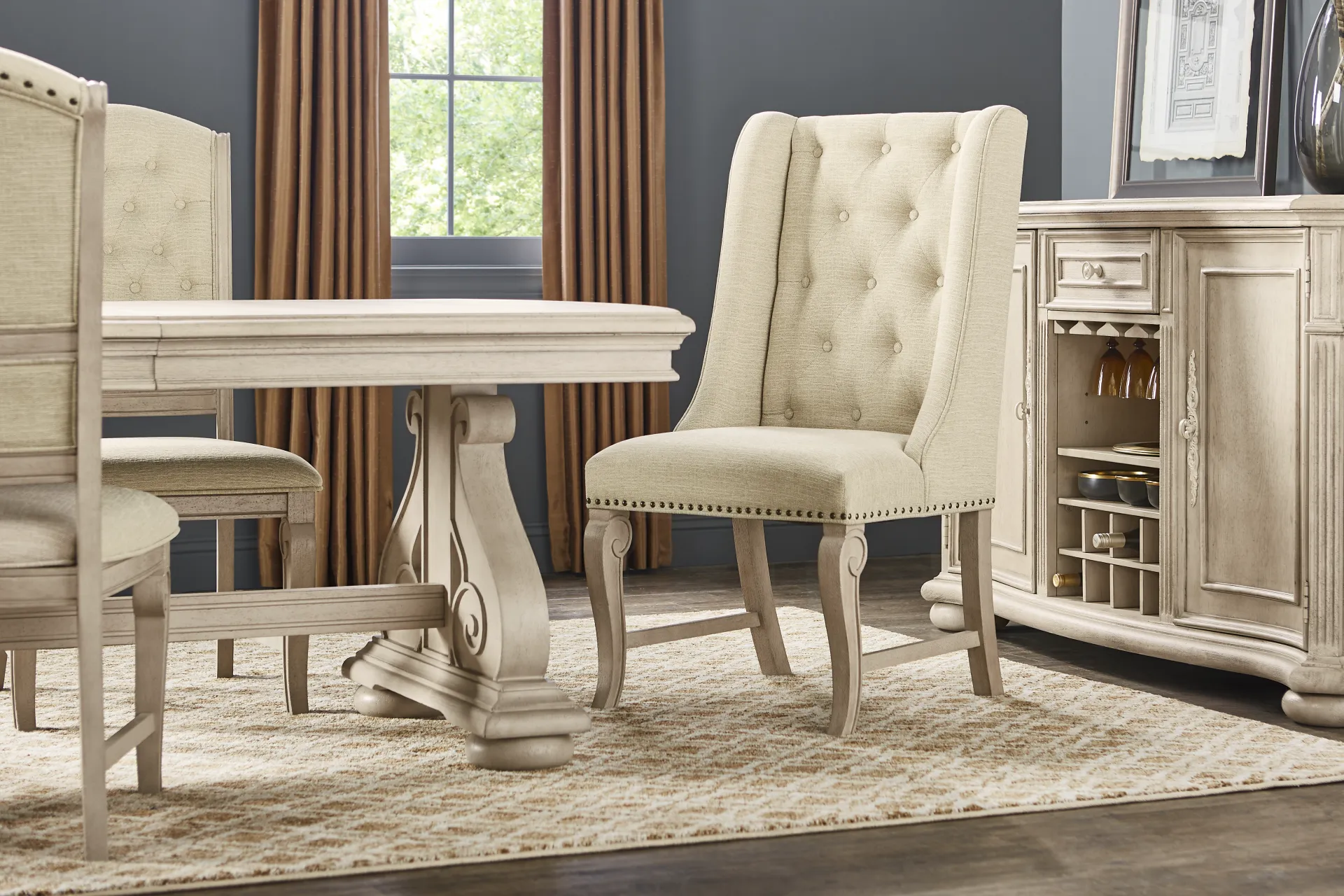 Armitage Cream Arm Chair with White Legs - Image 7