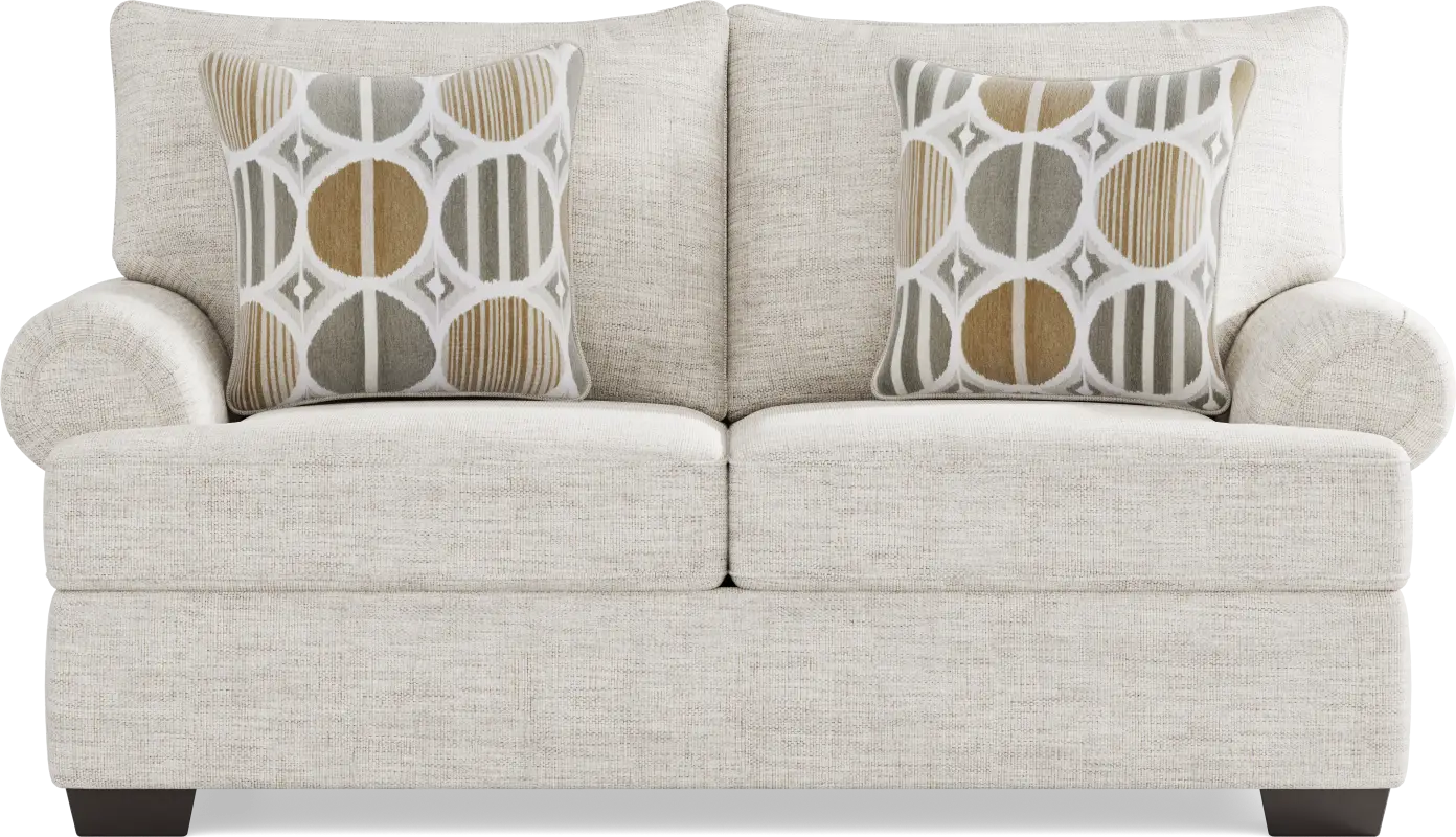Reyna Point Ivory Loveseat