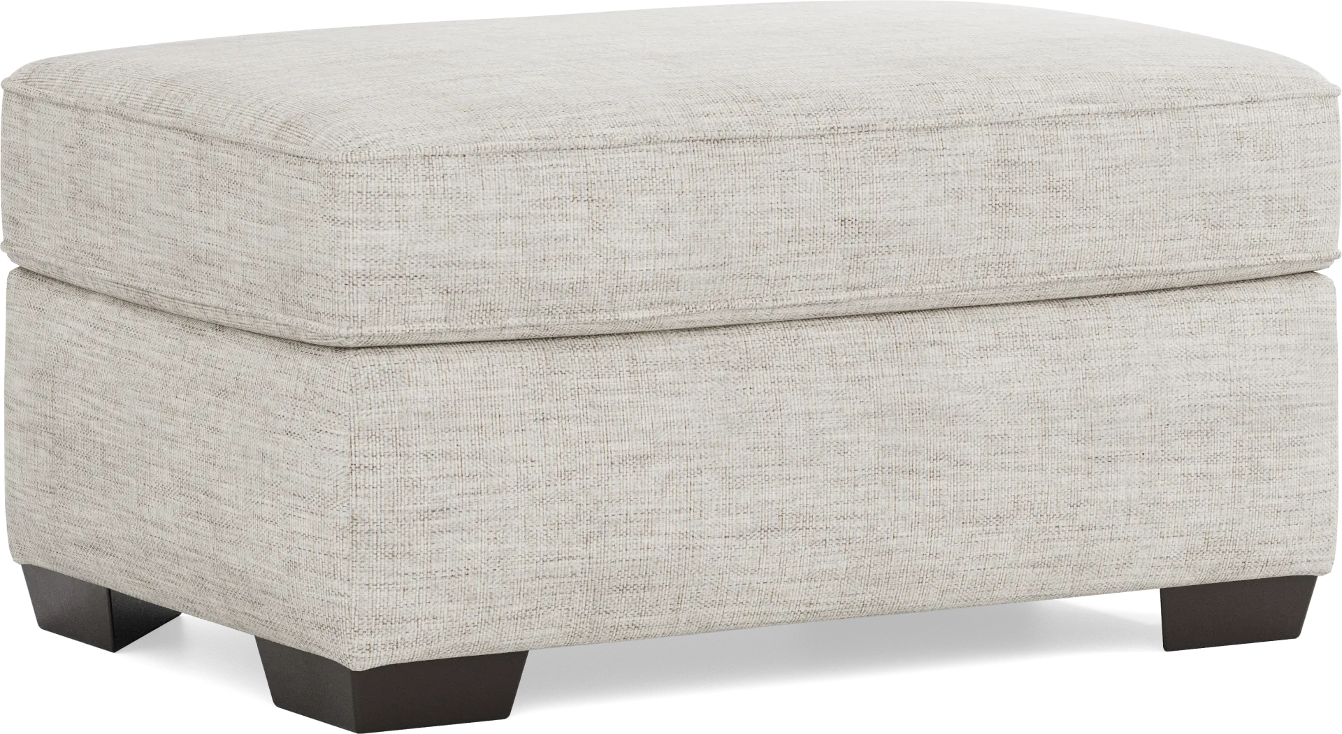 Reyna Point Ivory Ottoman - Image 1