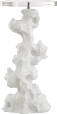 Baina White Accent Table