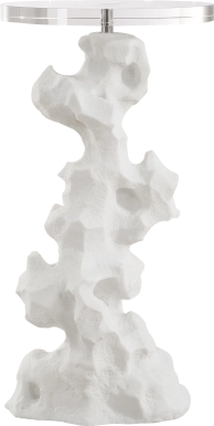 Baina White Accent Table