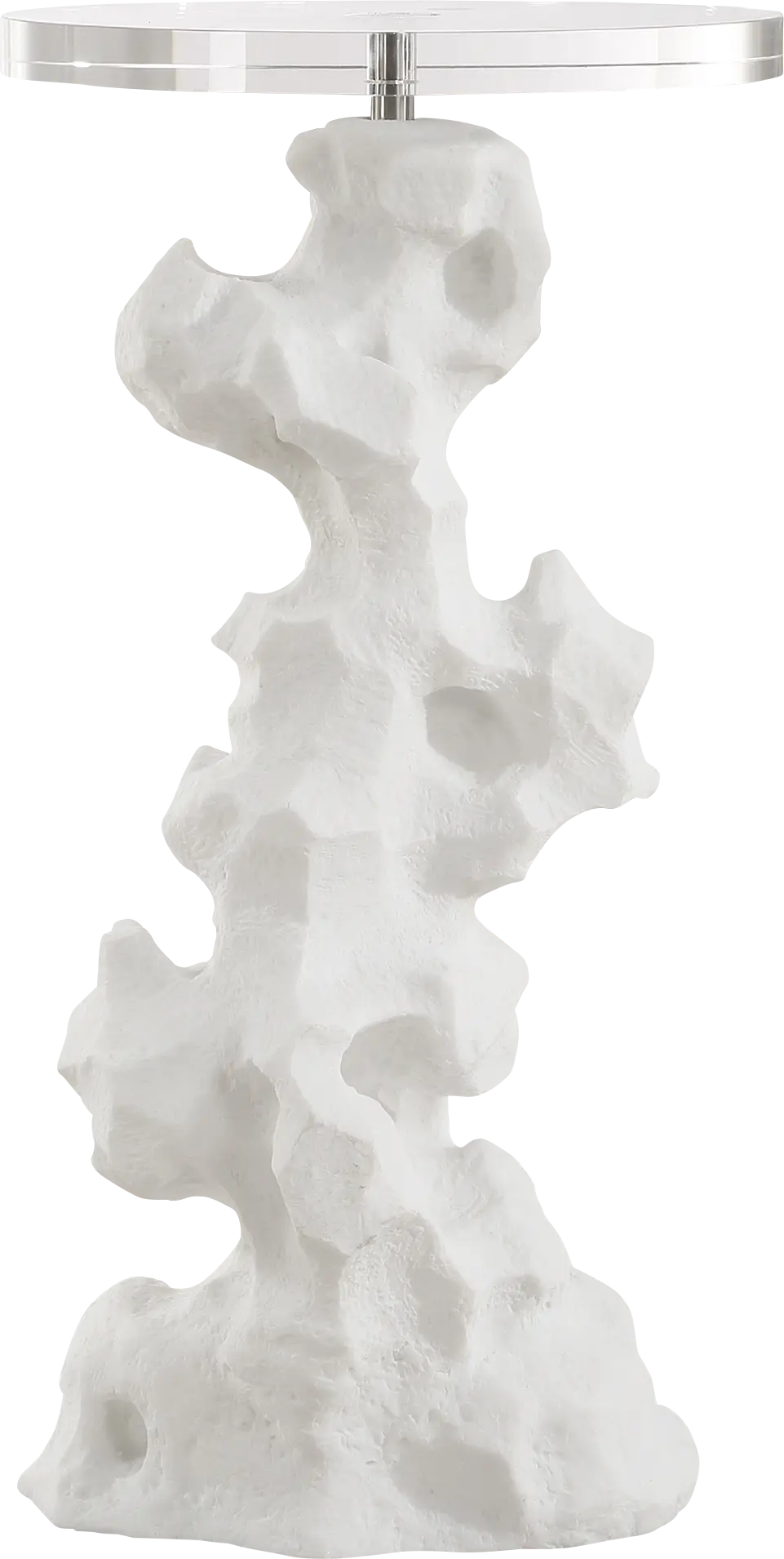 Baina White Accent Table