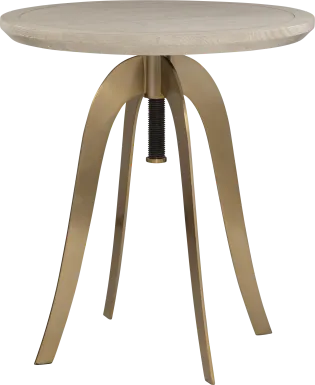 Yeitu Oak Adjustable Accent Table