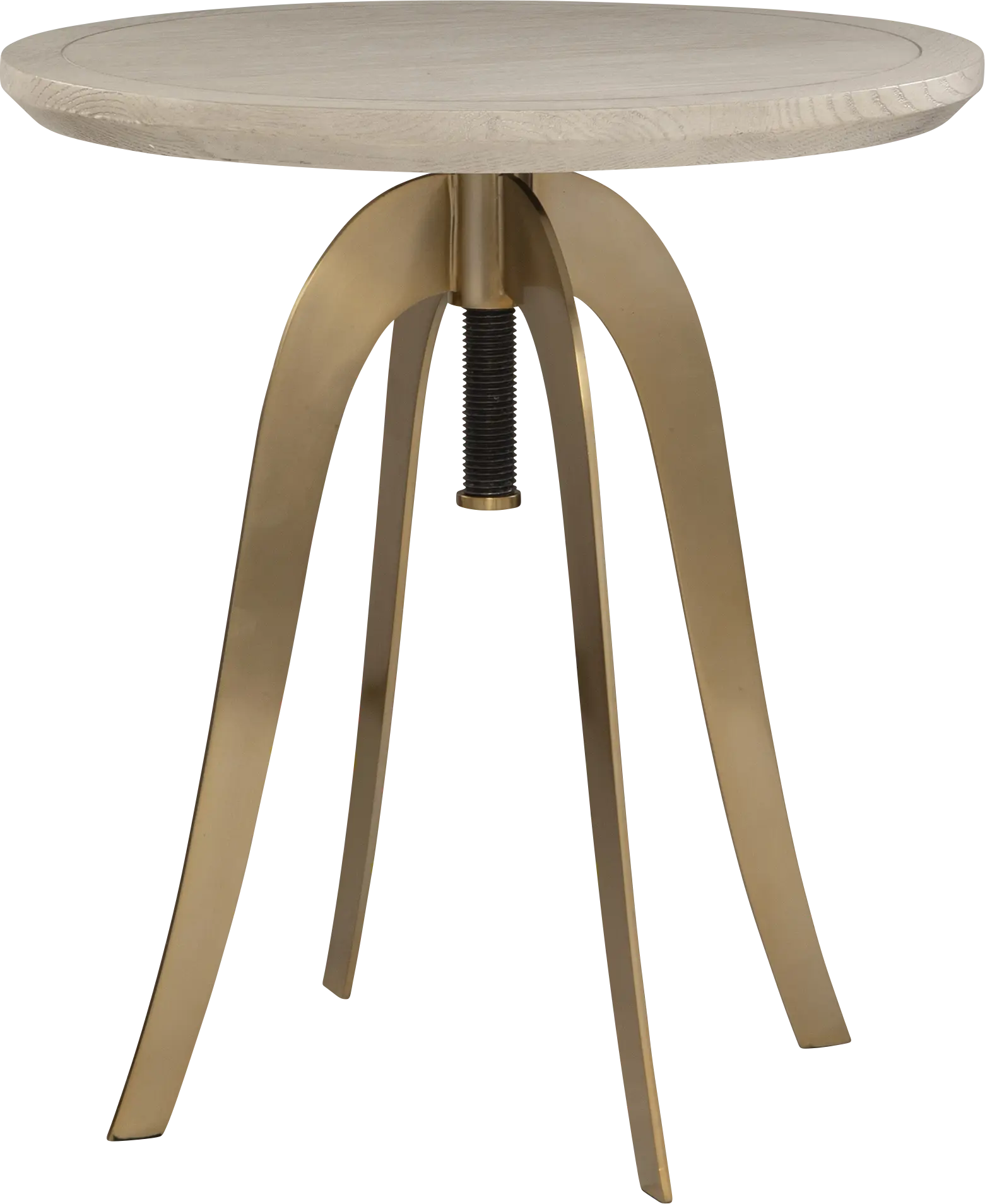 Yeitu Oak Adjustable Accent Table
