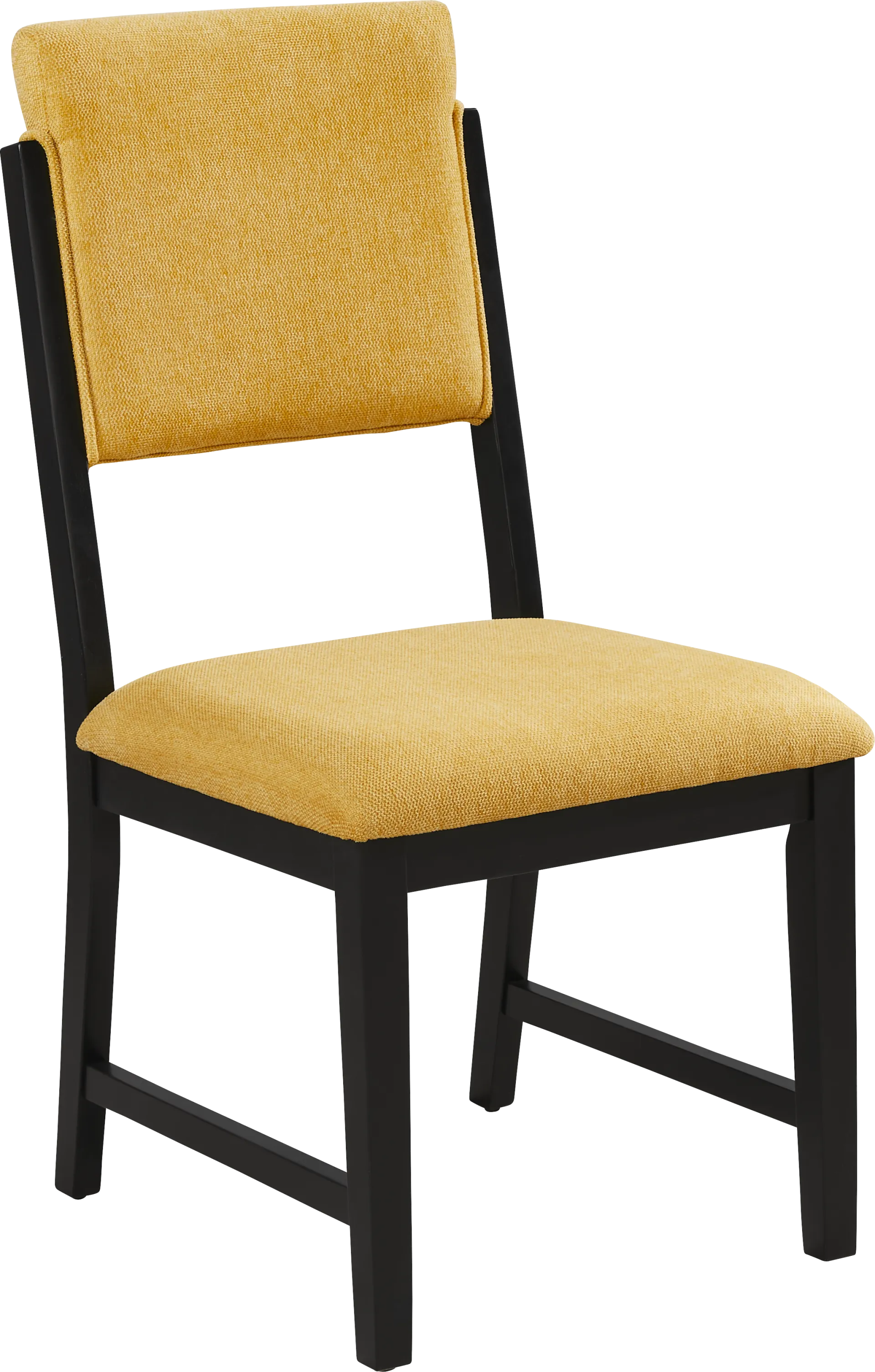 Rosolli Black 5 Pc Rectangular Dining Room with Maize Upholstered Chairs - Image 5