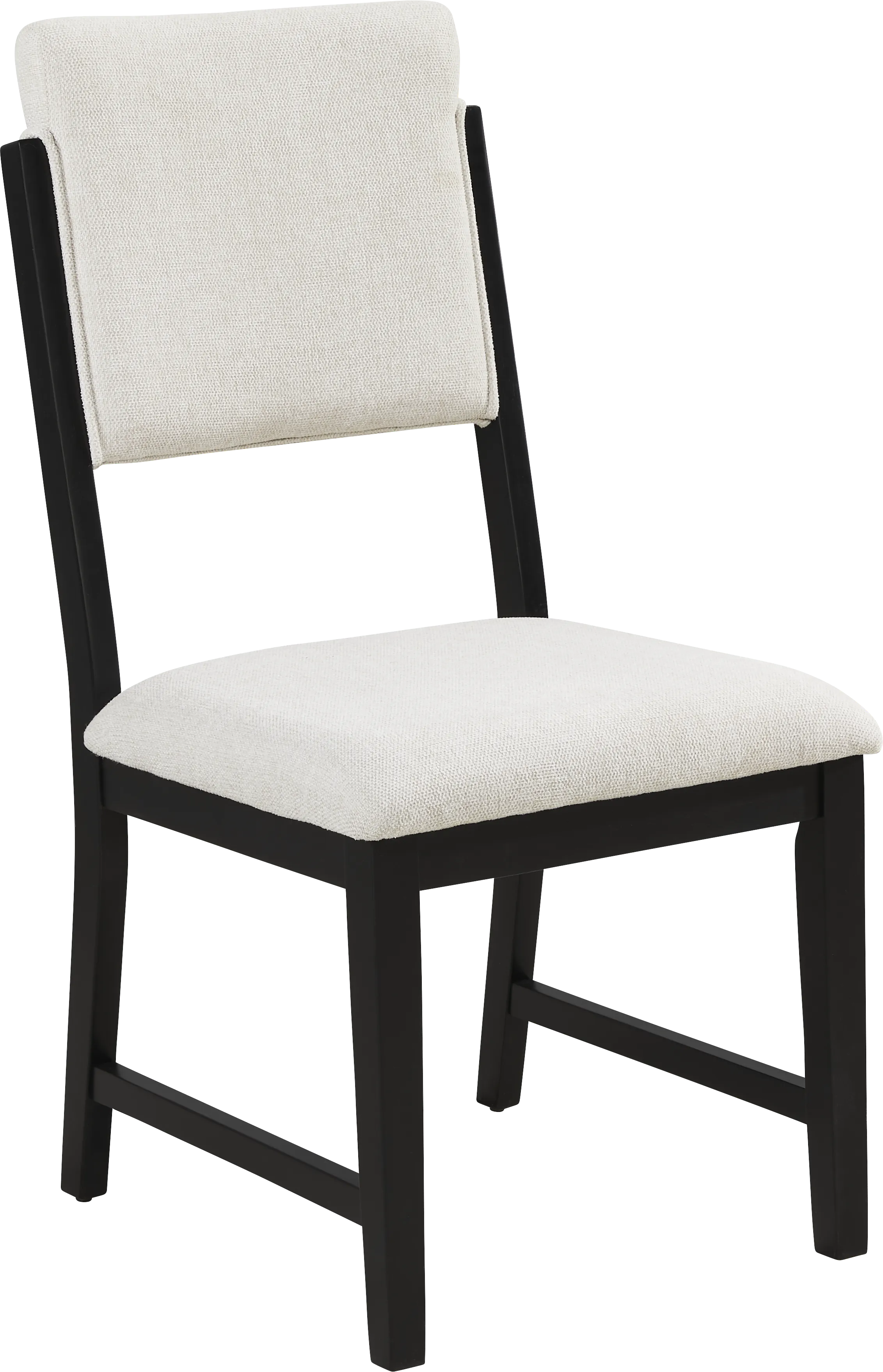 Rosolli Black 5 Pc Round Dining Room with Beige Upholstered Chairs - Thumbnail - Image 5