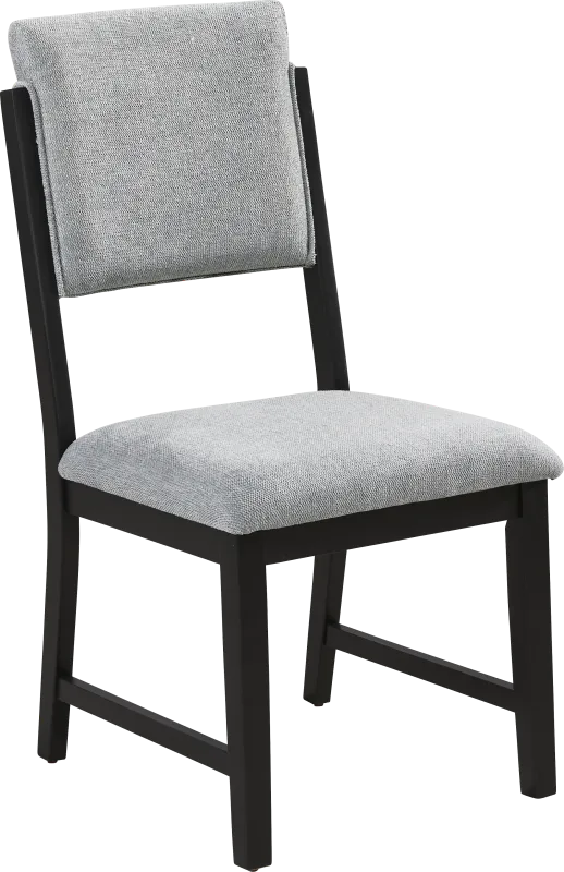 Rosolli Gray Side Chair with Black Legs