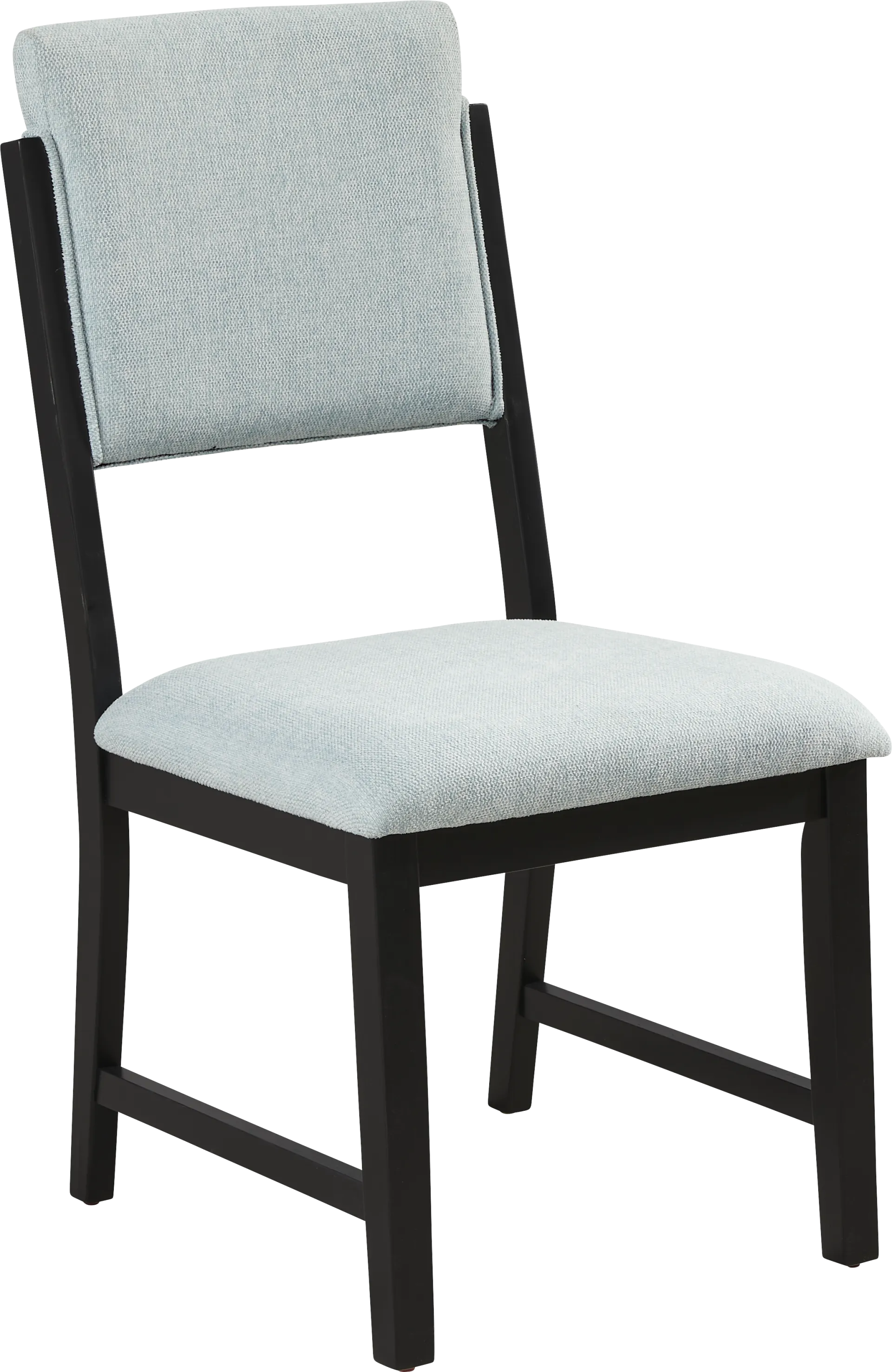 Rosolli Blue Side Chair with Black Legs - Image 1