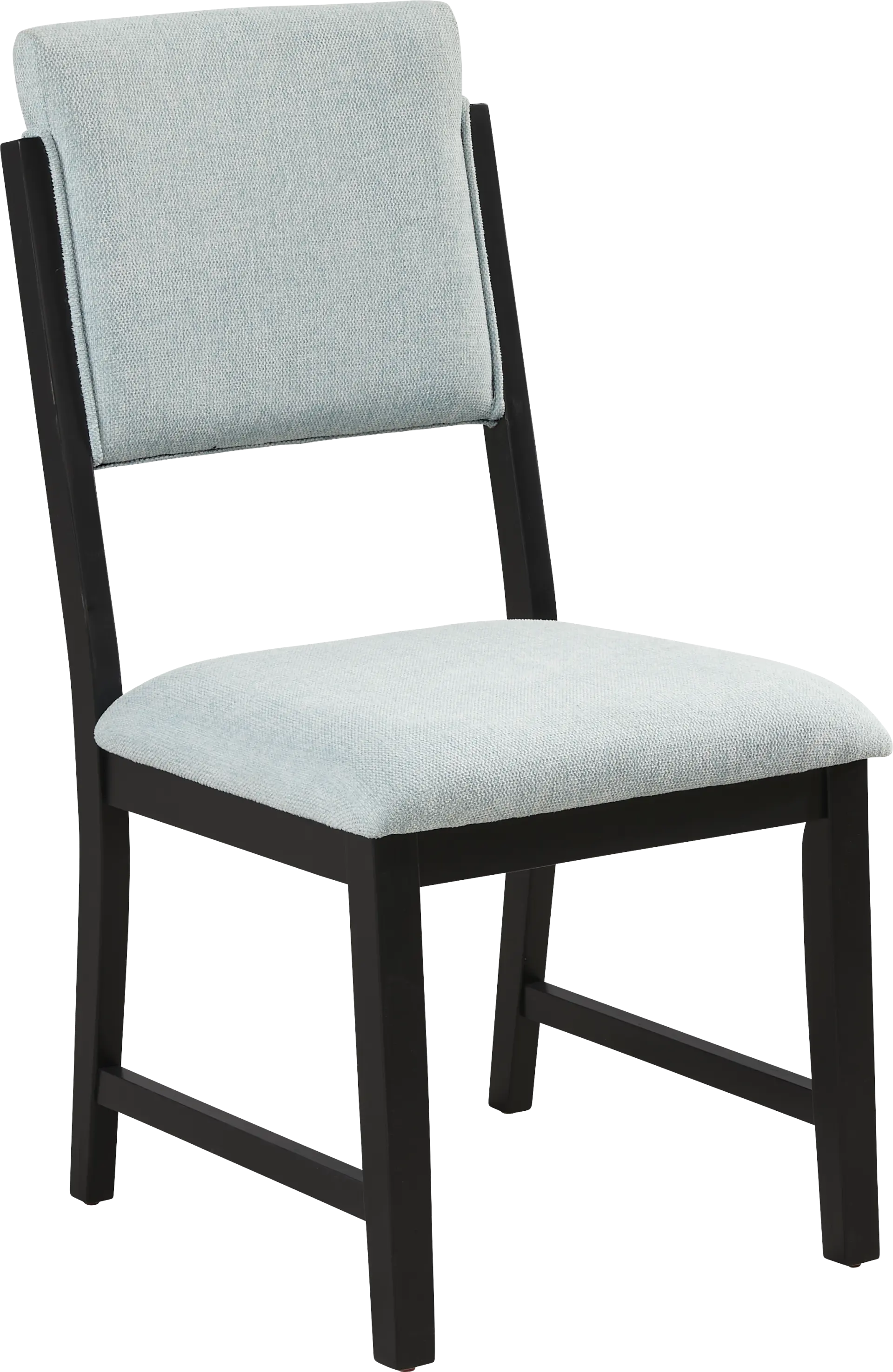 Rosolli Blue Side Chair with Black Legs