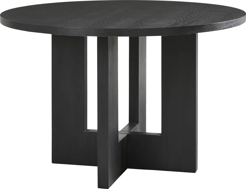Rosolli Black Round Dining Table