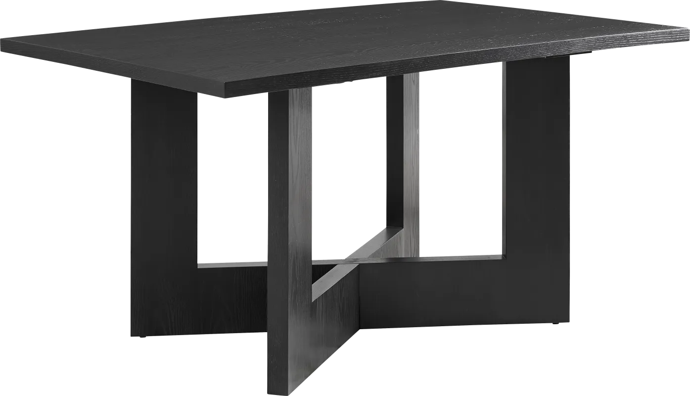 Rosolli Black Rectangular Dining Table
