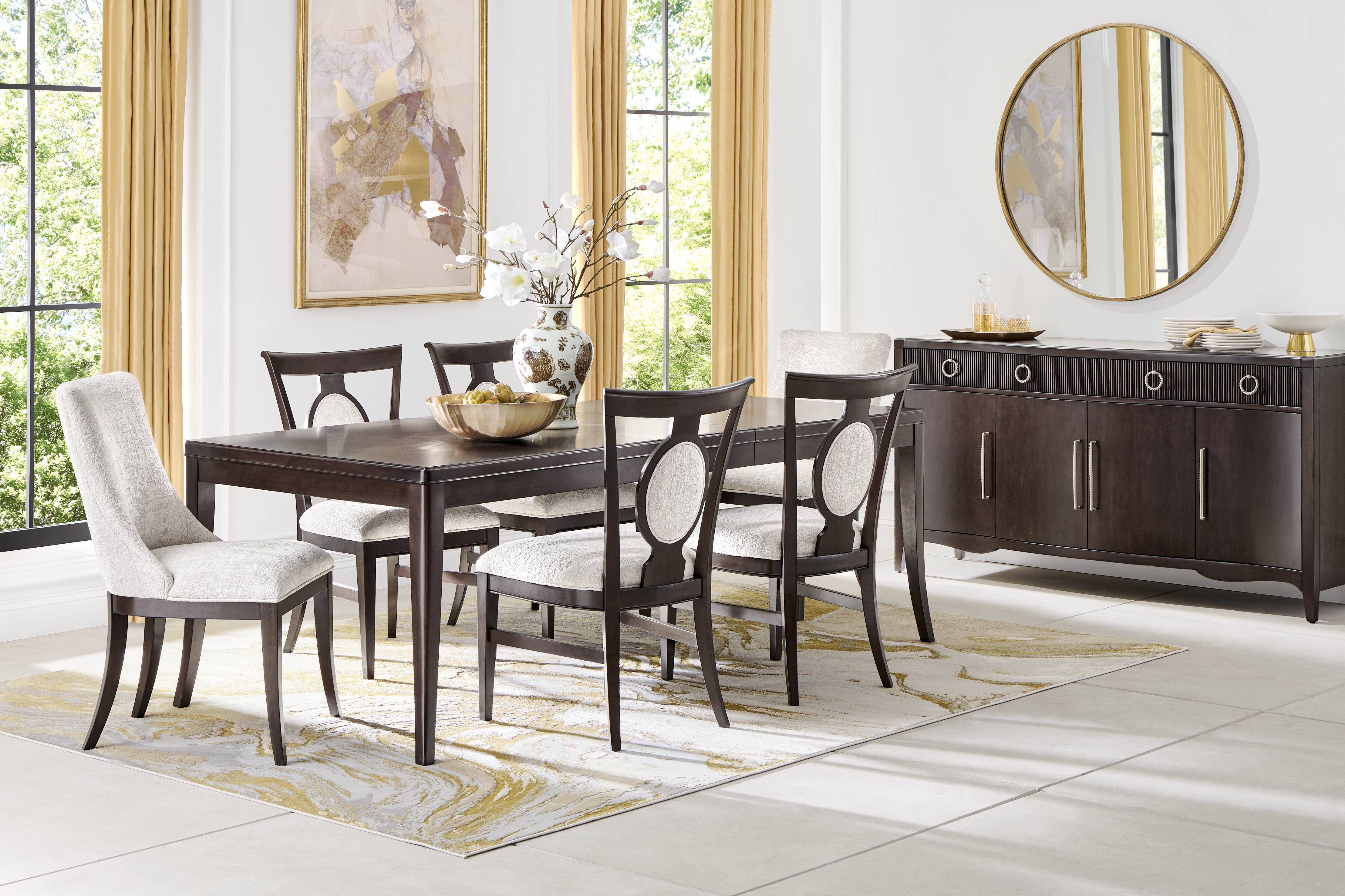 Bradbury Brown Cherry Finish Upholstered Host Chair - Thumbnail - Image 2